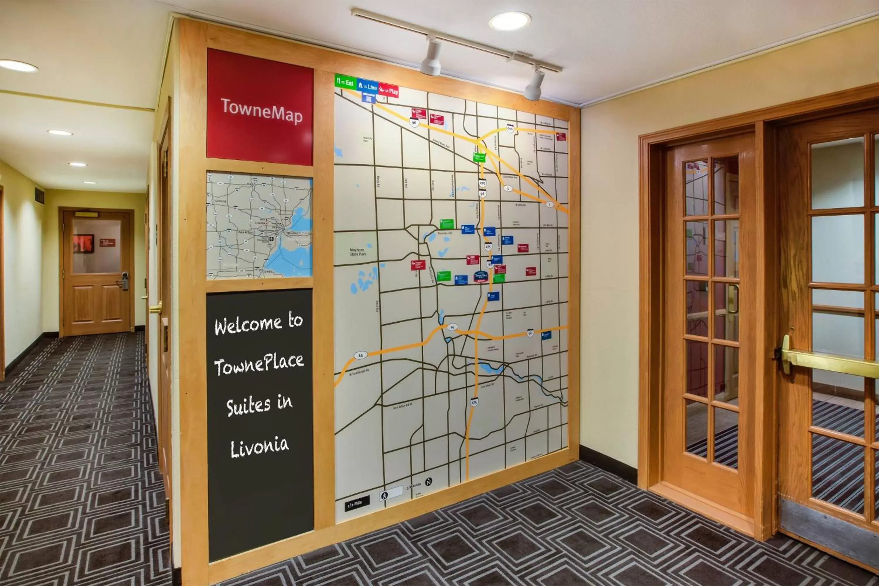 Location in TownePlace Suites by Marriott Detroit Livonia