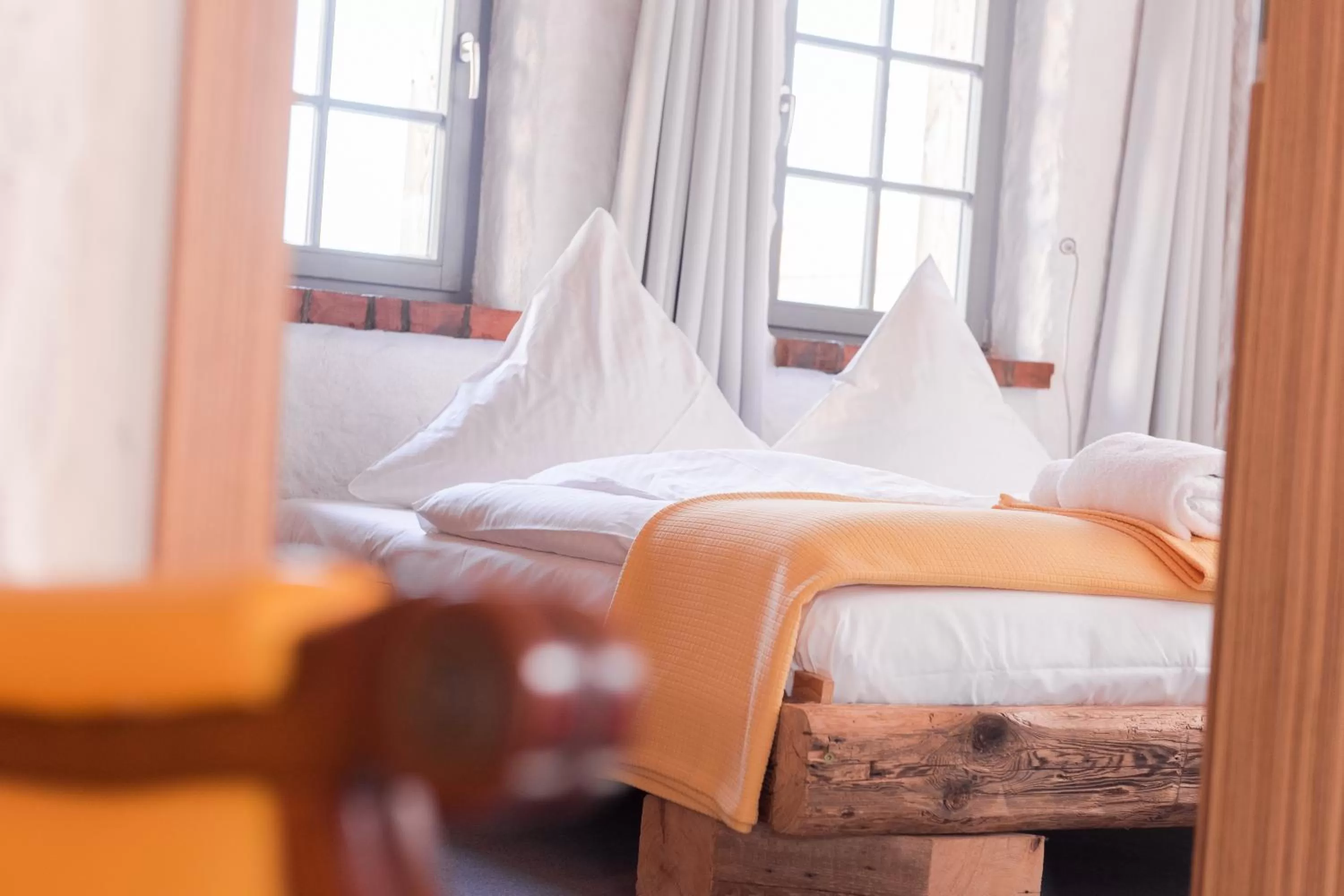 Photo of the whole room, Bed in Biohotel Kunstquartier