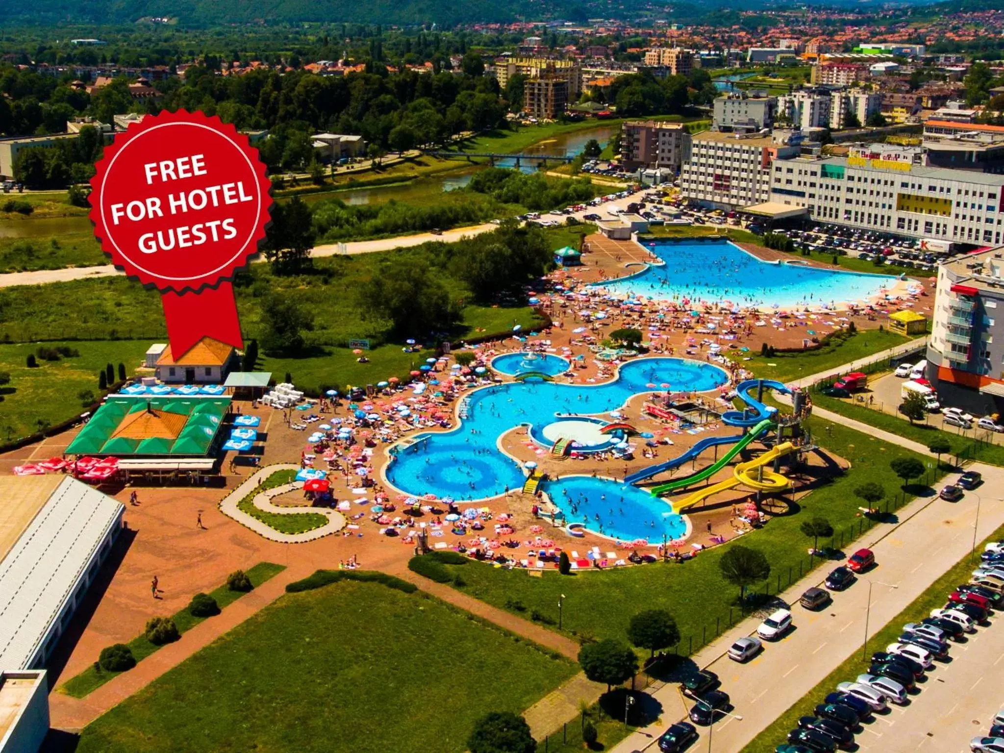 Aqua park, Bird's-eye View in Hotel Hills Sarajevo Congress & Thermal Spa Resort