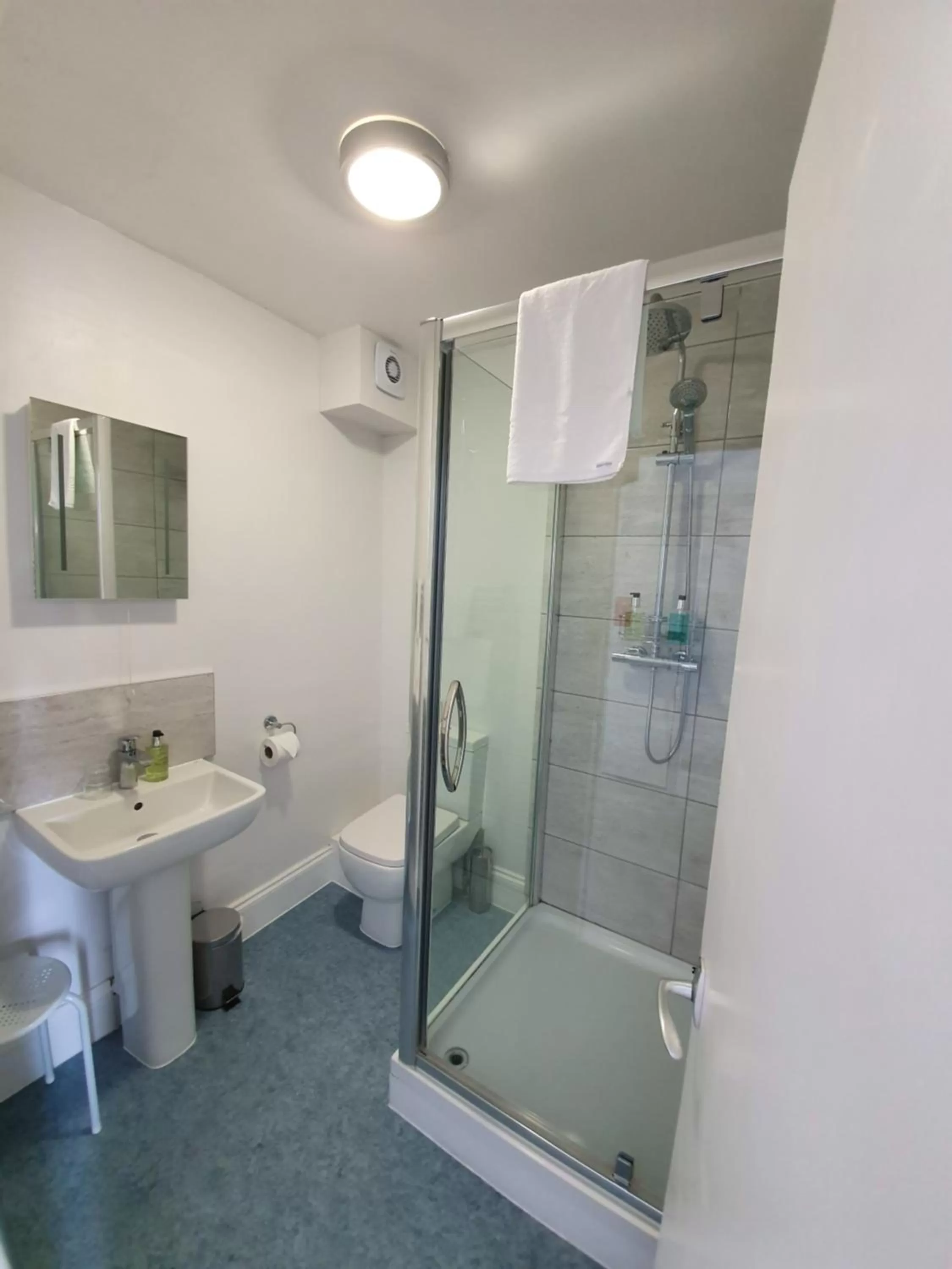 Shower in Alexandra Hotel