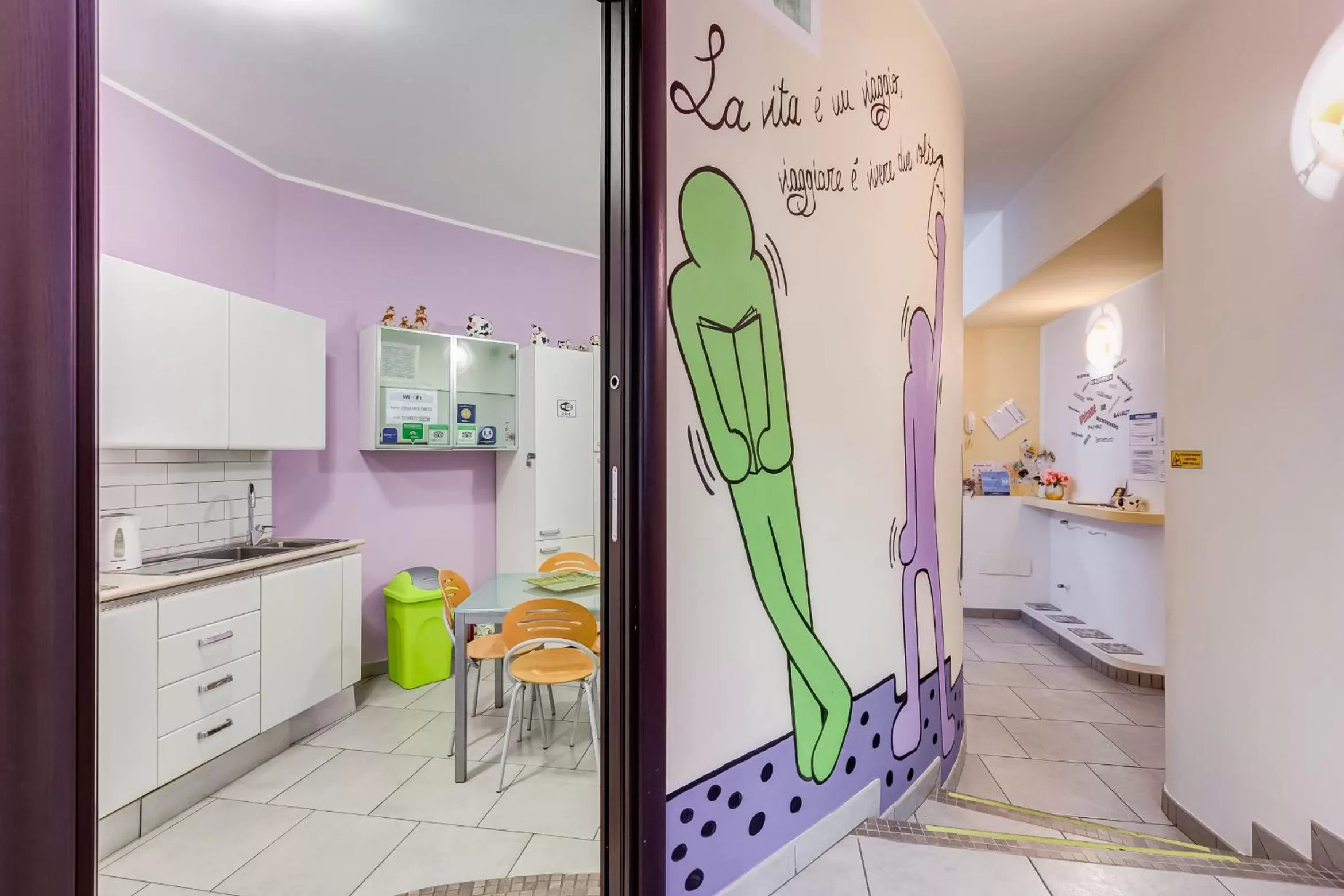 Kitchen or kitchenette in B&B Casa Der Poeta