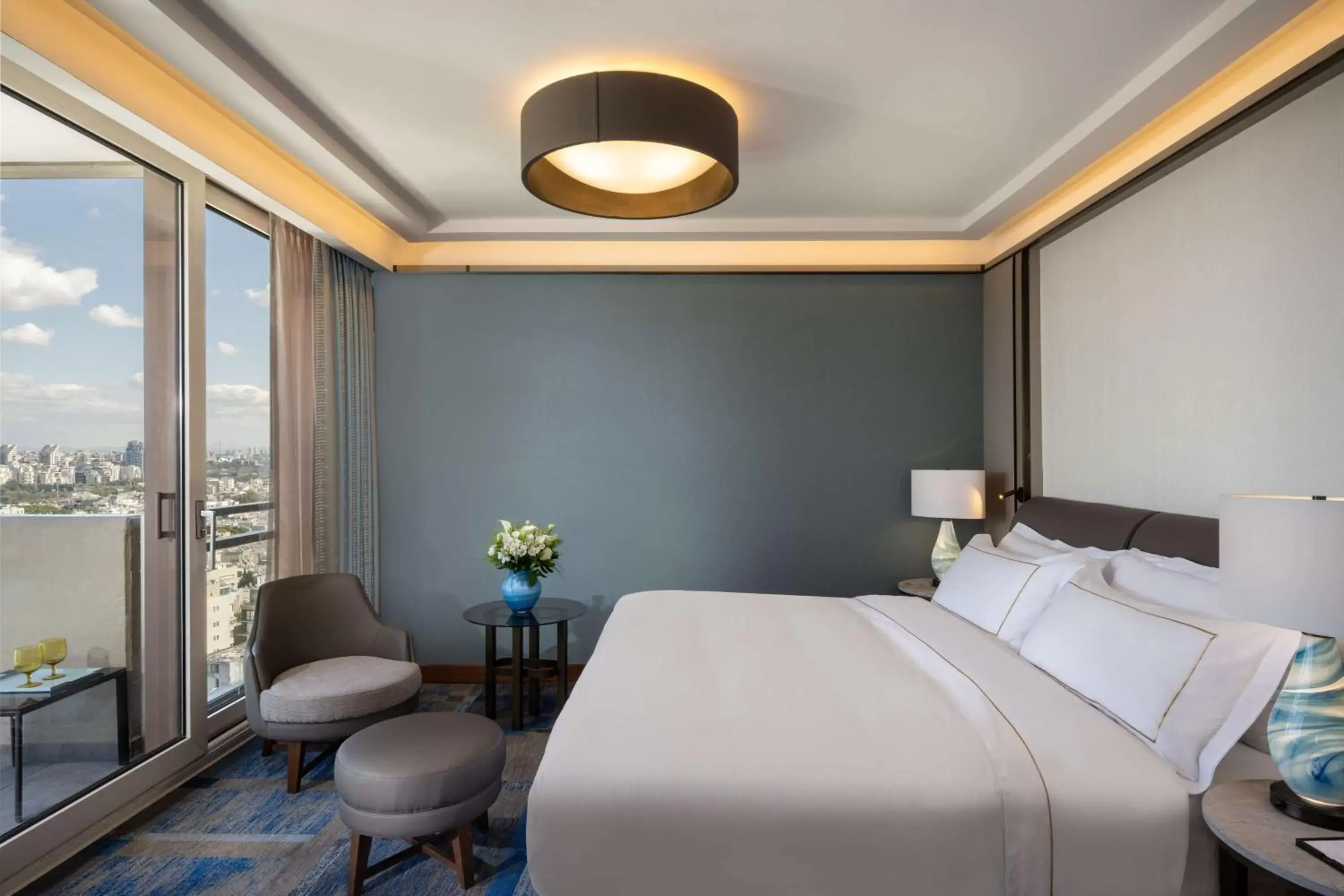 Bed in The Vista At Hilton Tel Aviv