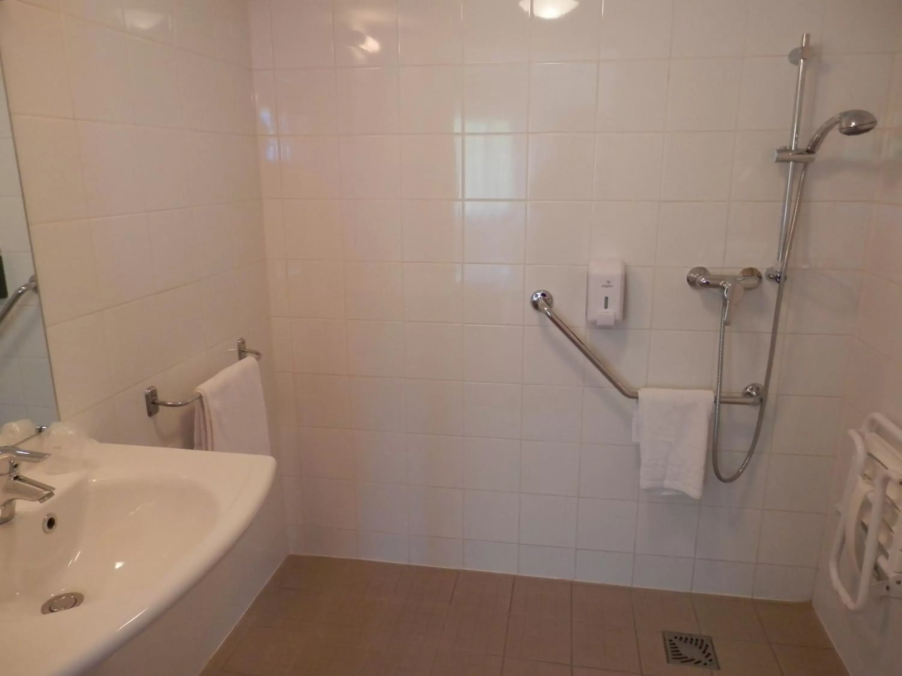 Shower, Bathroom in L'Auberge Everhotel de Tarbes-Ibos