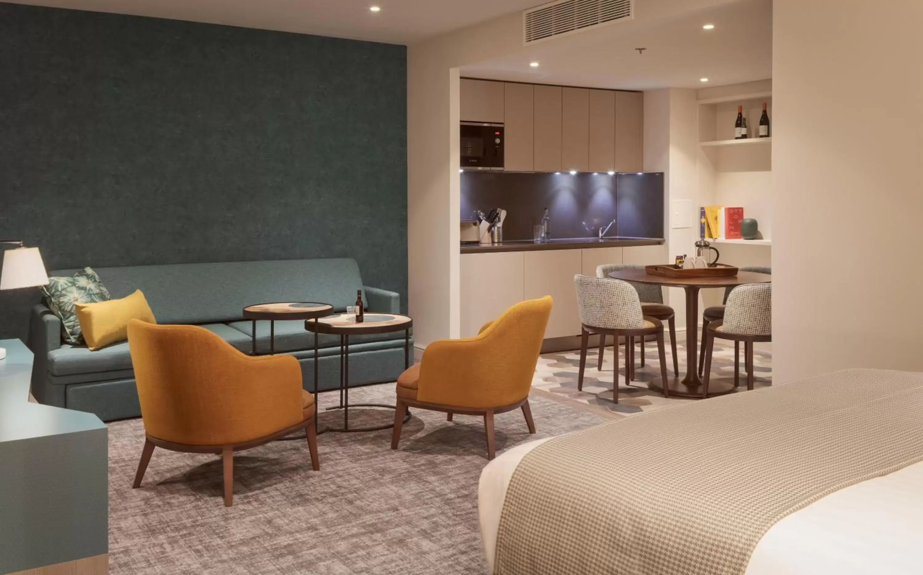 Bed, Seating Area in Staybridge Suites London Heathrow - Bath Road, an IHG Aparthotel