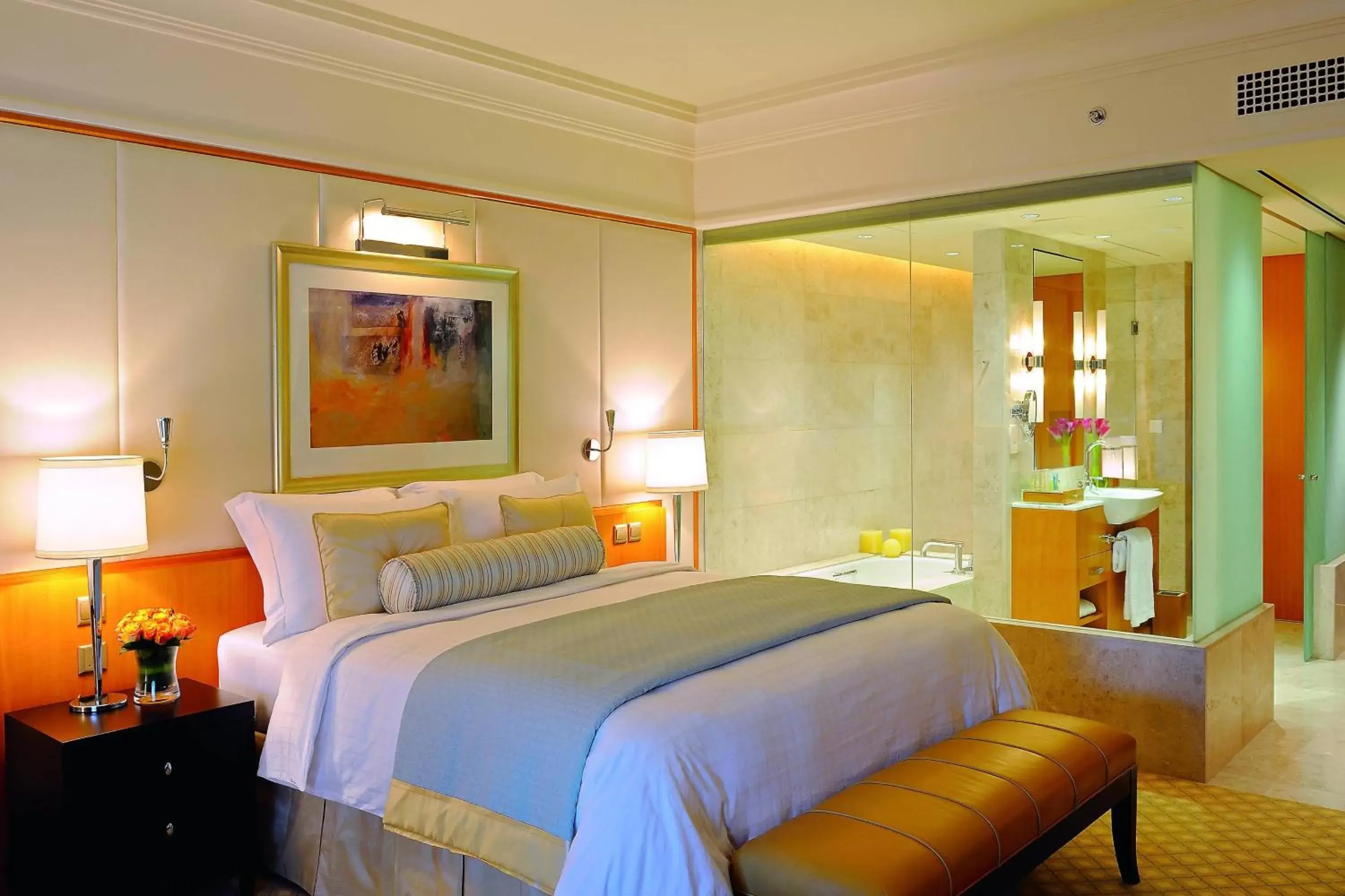 Photo of the whole room, Bed in The Ritz-Carlton, Dubai International Financial Centre