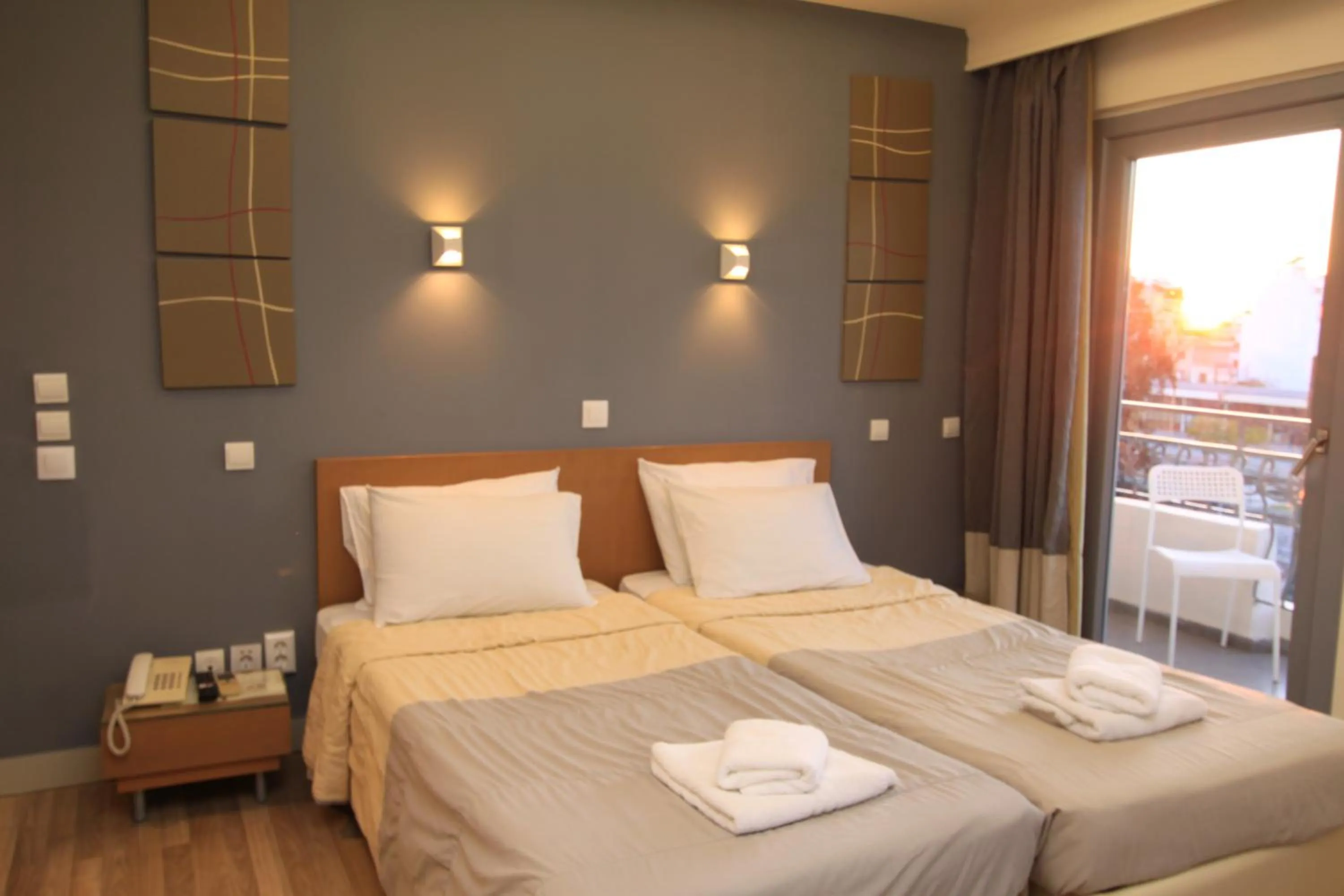 Bed in Ariston Hotel