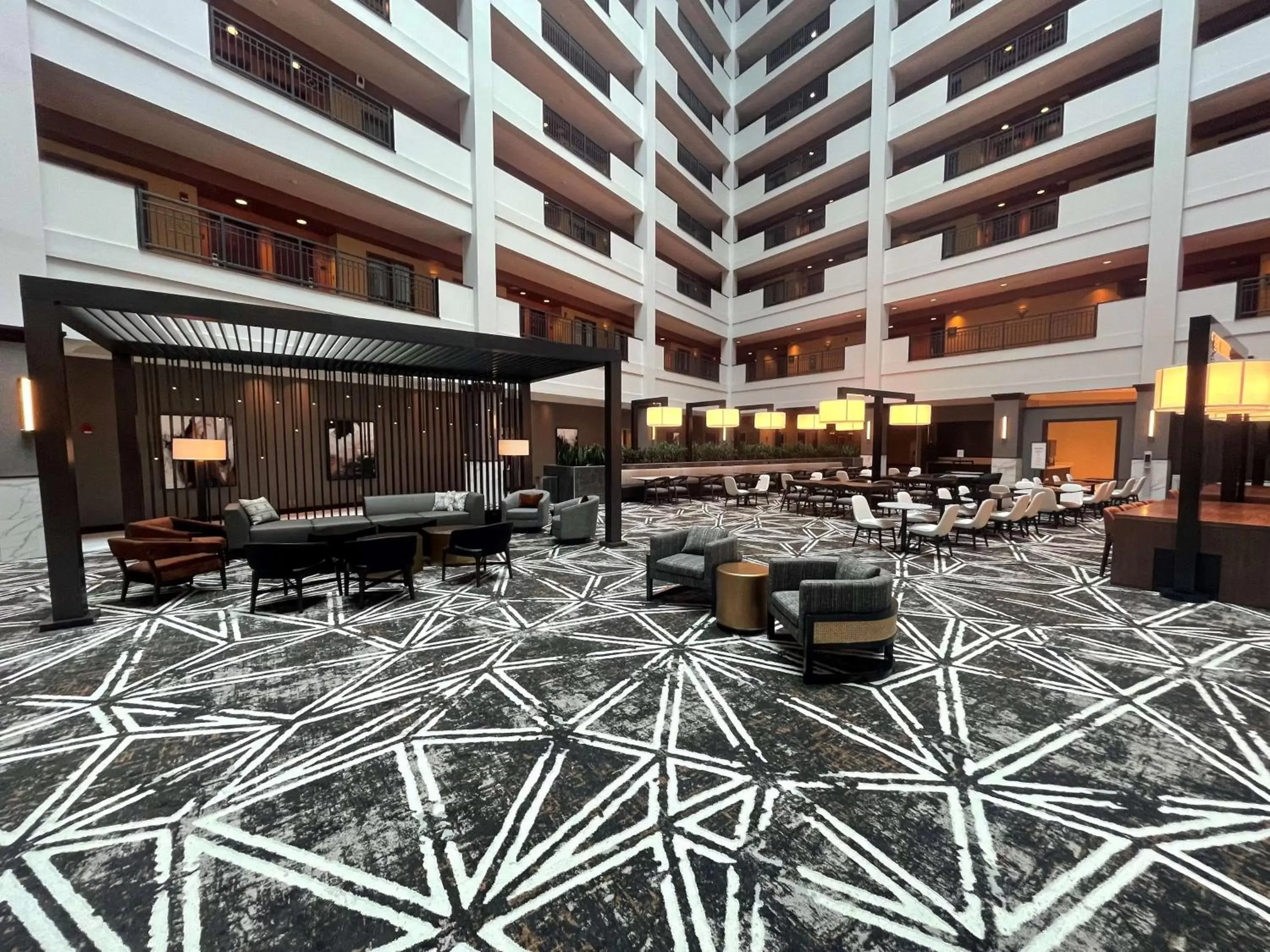 Lobby or reception, Restaurant/Places to Eat in Embassy Suites Huntsville