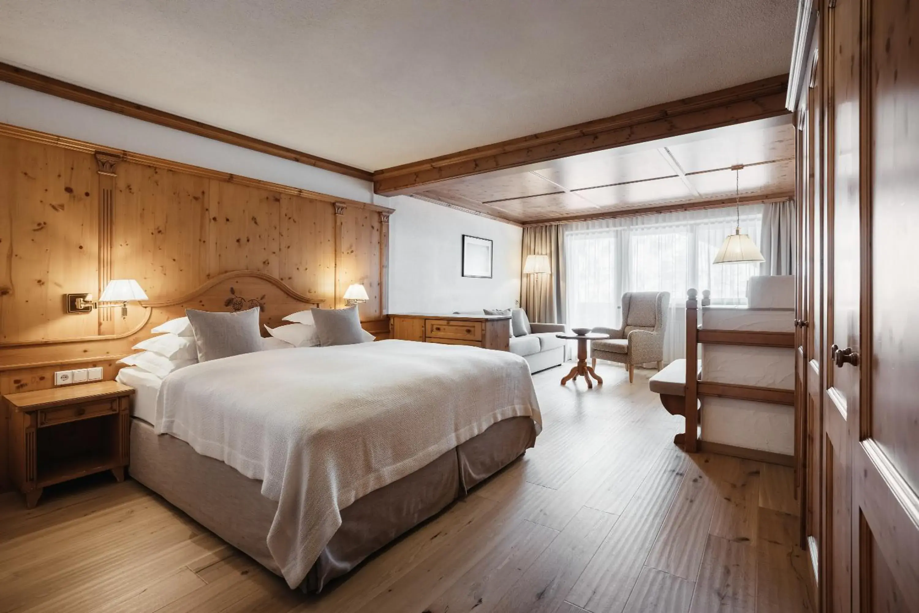 Bed in Kolfuschgerhof Mountain Resort