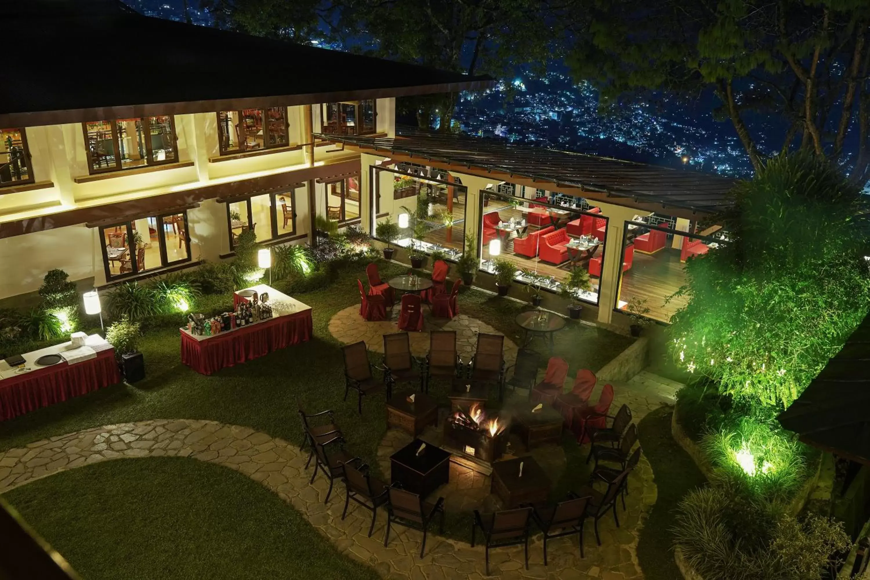 Restaurant/places to eat, Pool View in Denzong Regency- Luxury Mountain Retreat Spa & Casino