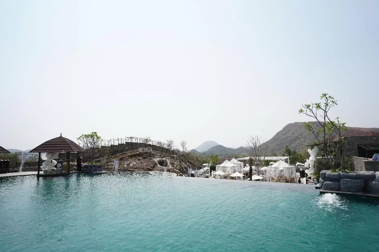 Swimming pool in The Ananta Udaipur Resort & Spa