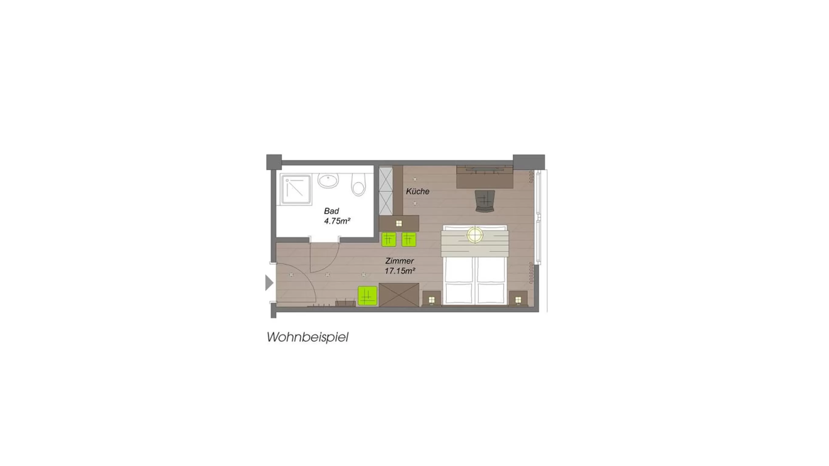 Floor plan in Appartello Smarttime living Hamburg