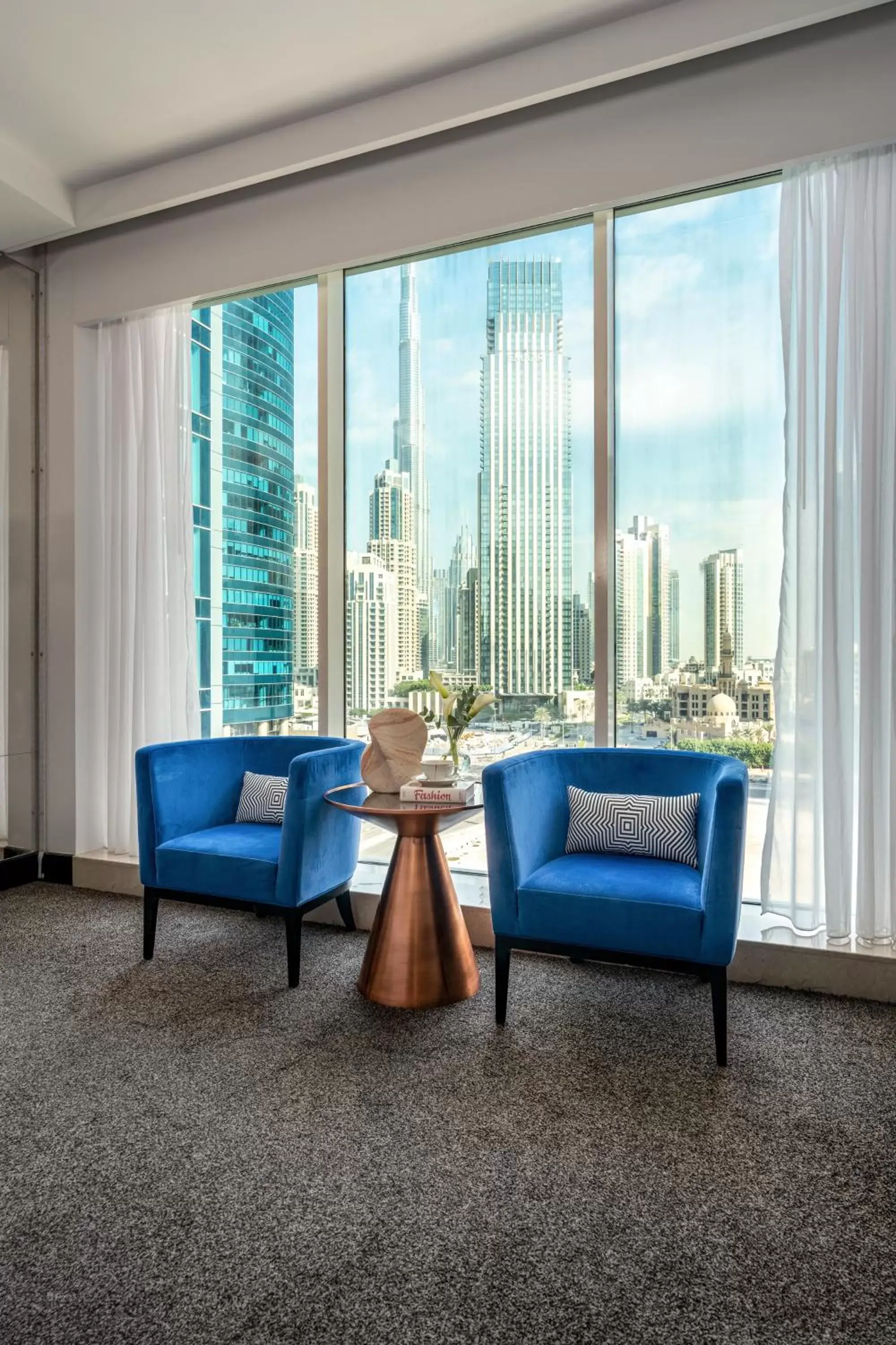 View (from property/room), Seating Area in Pullman Dubai Downtown