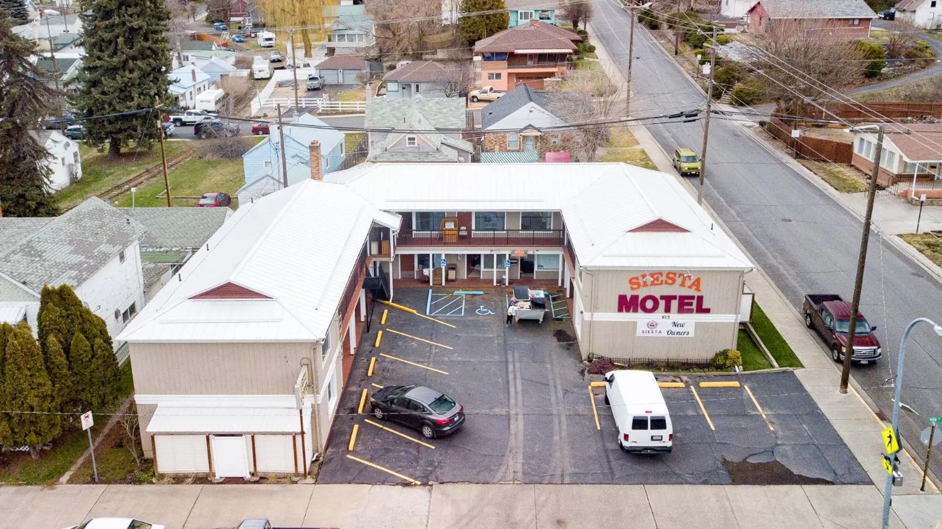 Bird's eye view in Siesta Motel Colfax WA