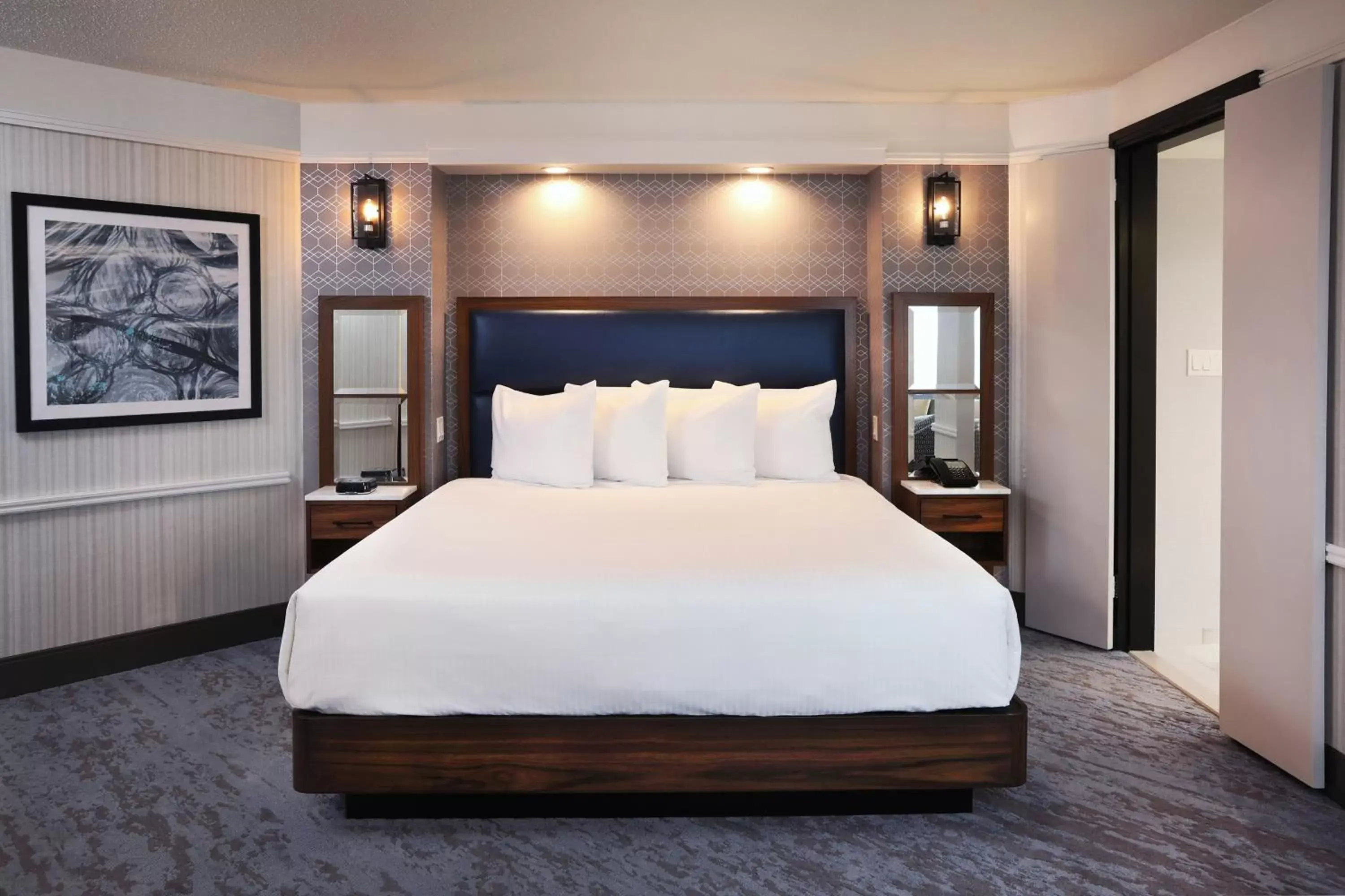 Bed in Bally's Atlantic City Hotel & Casino
