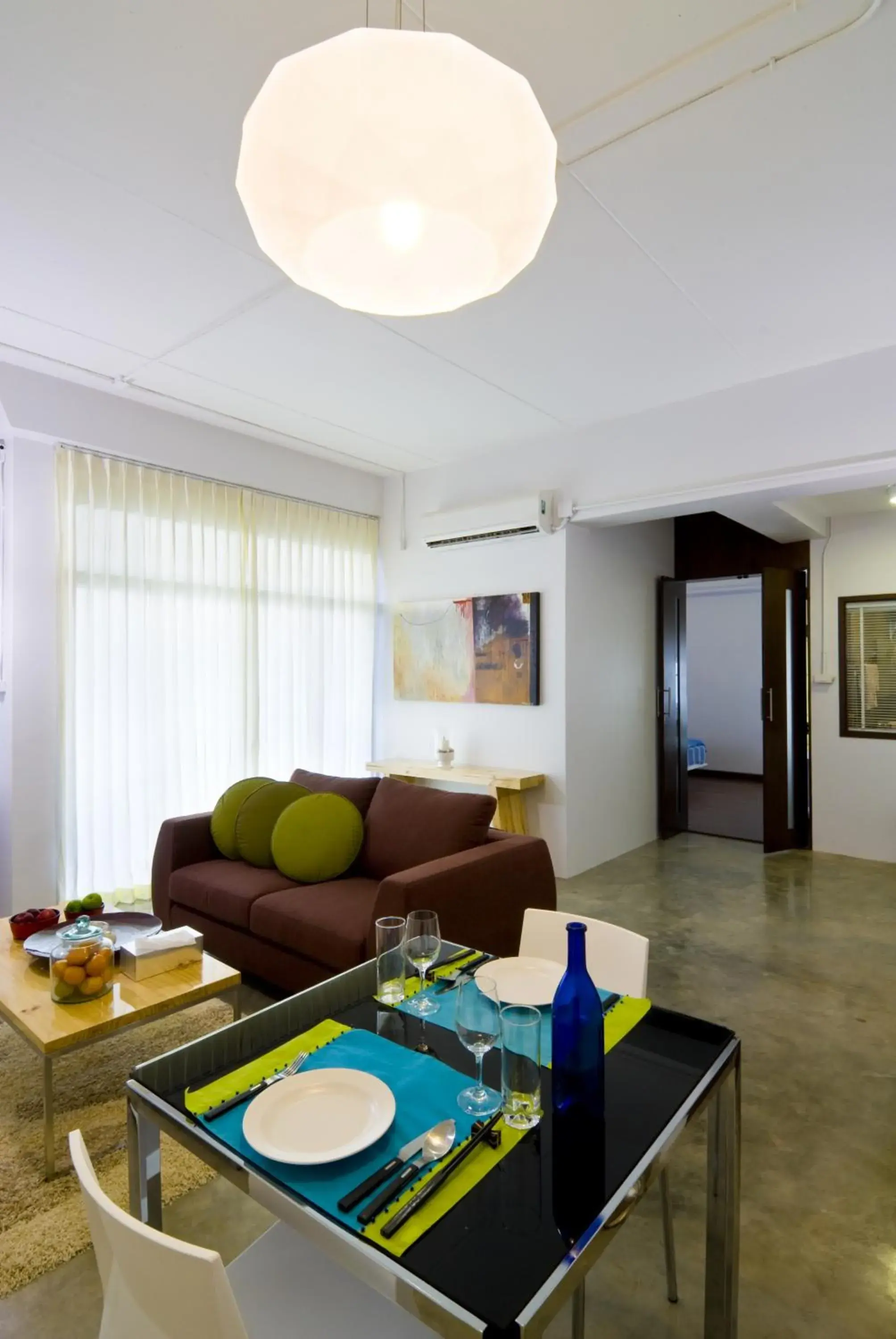 Living room, Dining Area in T Series Place Serviced Apartment