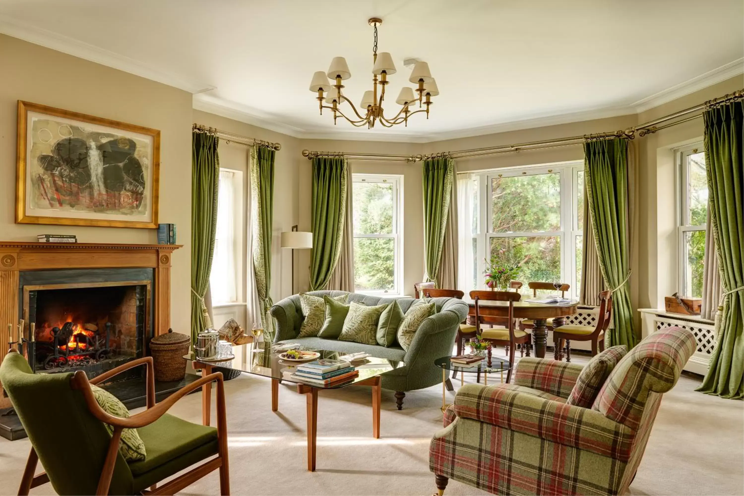 Living room, Seating Area in Sheen Falls Lodge