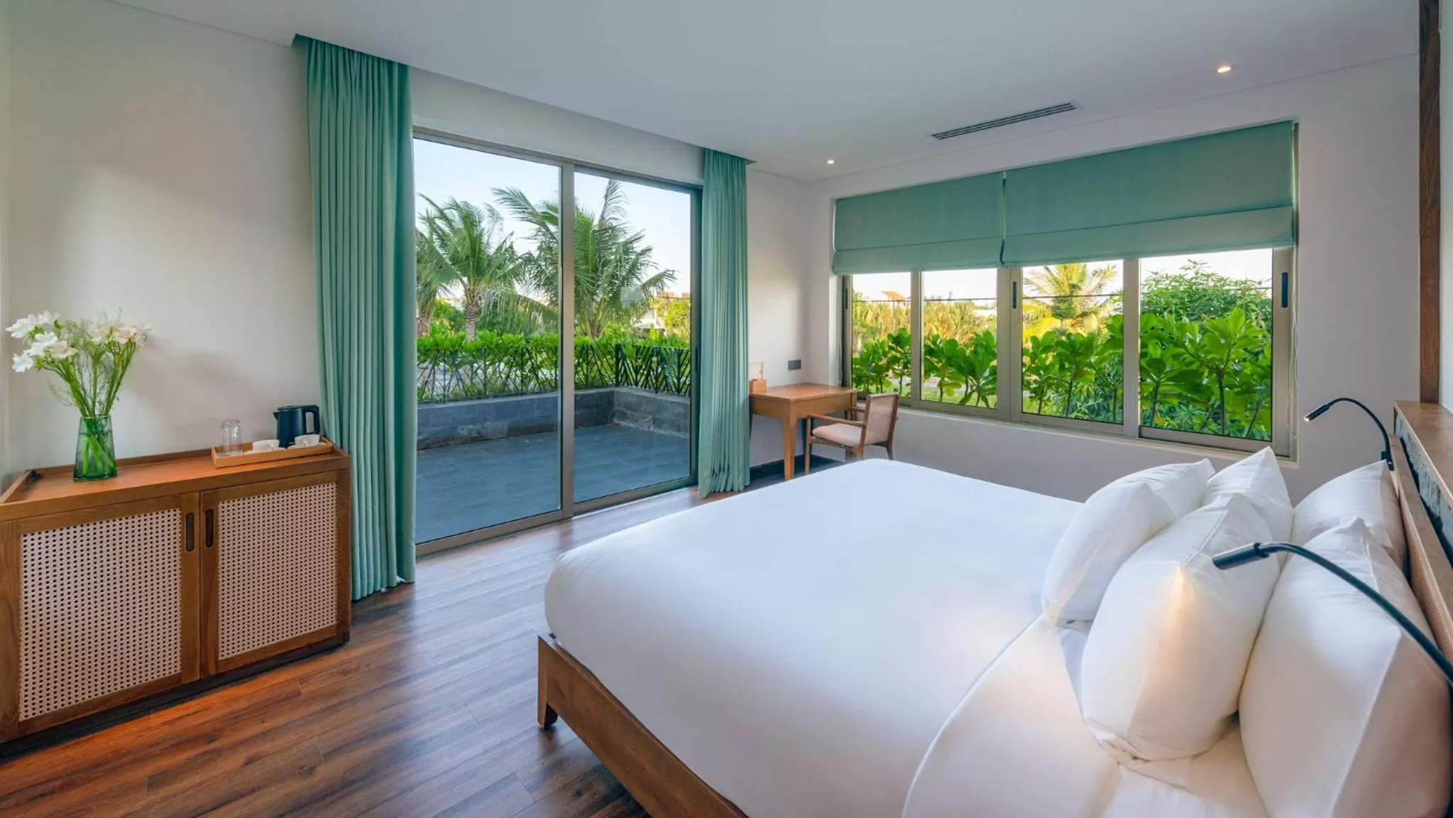 Bed in Bellerive Hoi An Resort and Spa