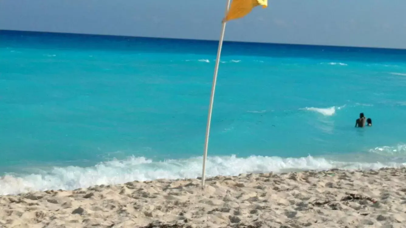 Beach in Apartment Ocean Front Cancun