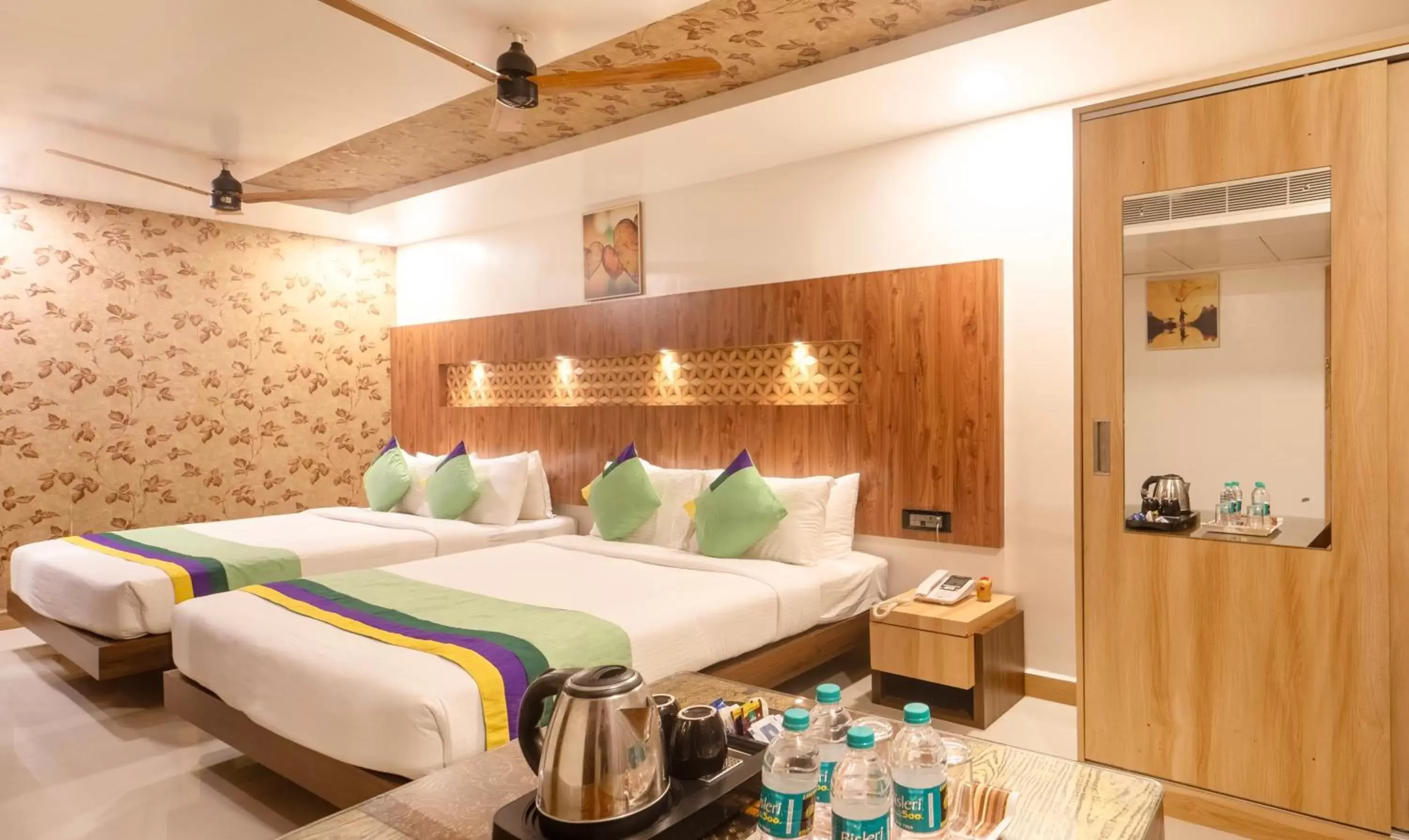 Bedroom, Bed in FabHotel Golden Swan Chennai Airport Free Pickup & Drop