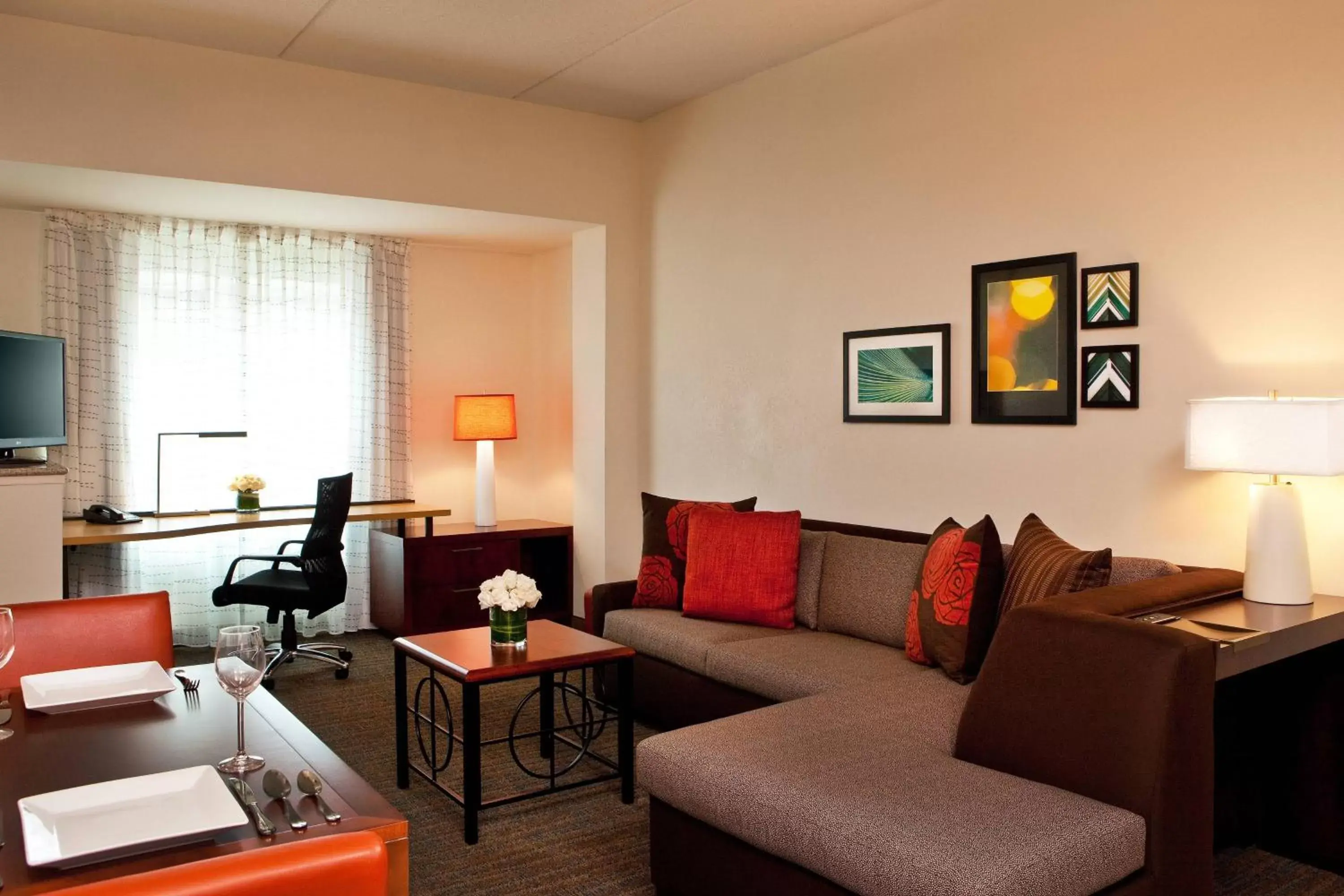 Bedroom, Seating Area in Residence Inn by Marriott Syracuse Downtown at Armory Square