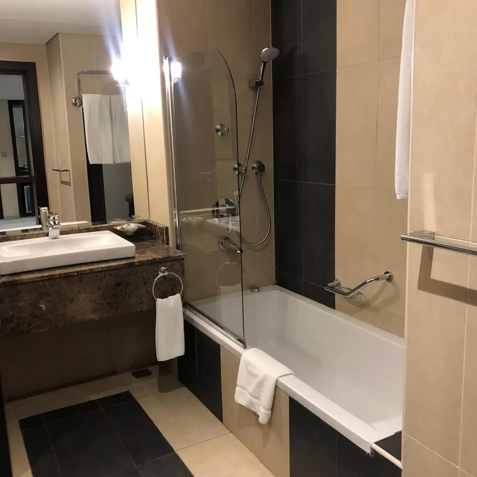 Bathroom in Golden Tulip Doha Hotel