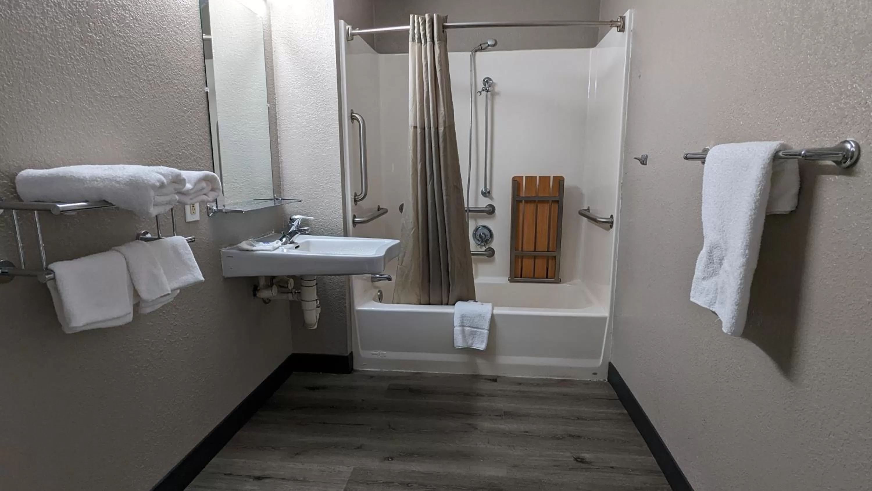 Shower in Motel 6-Leominster, MA