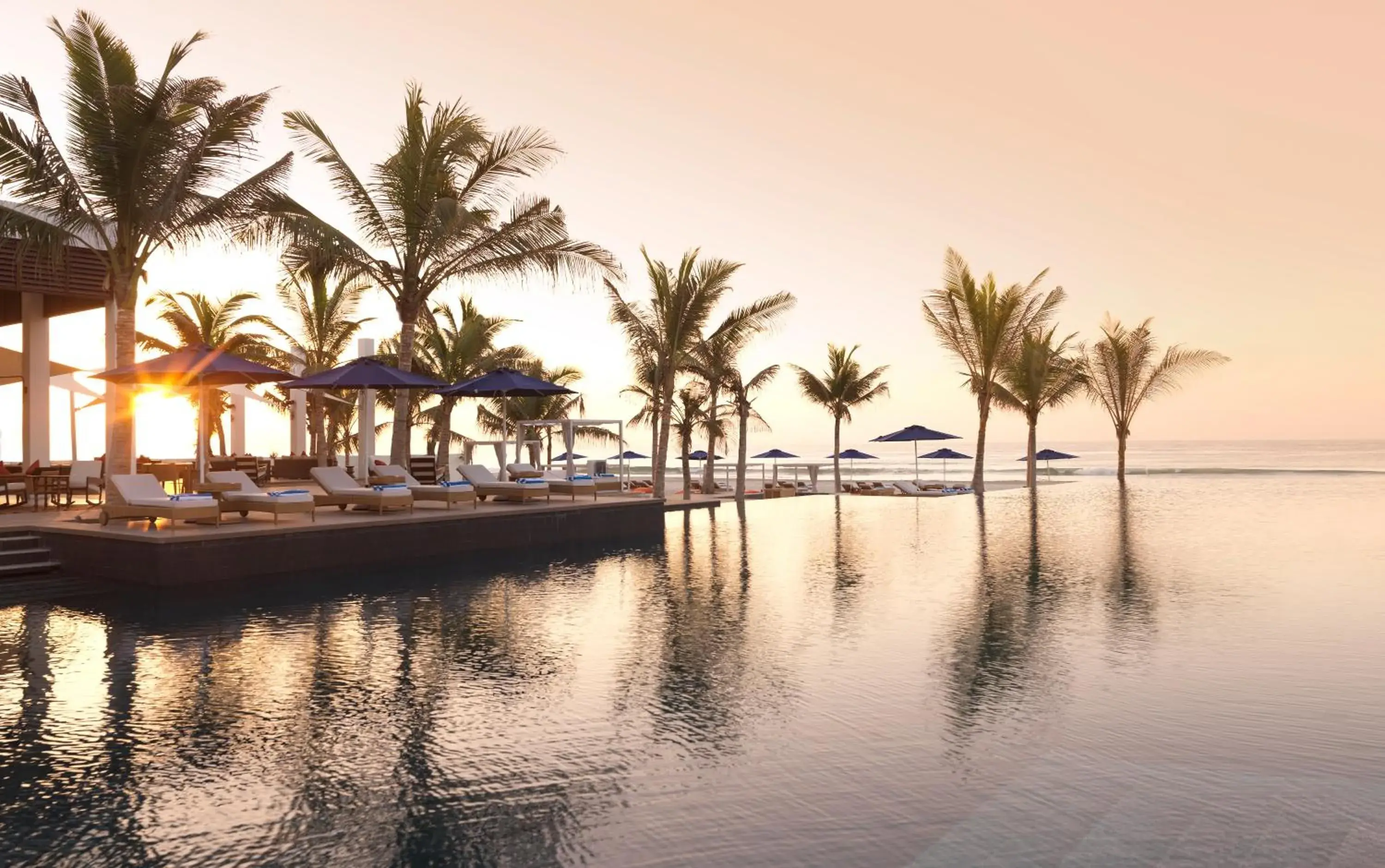 Swimming pool, Sunrise/Sunset in Al Baleed Resort Salalah by Anantara