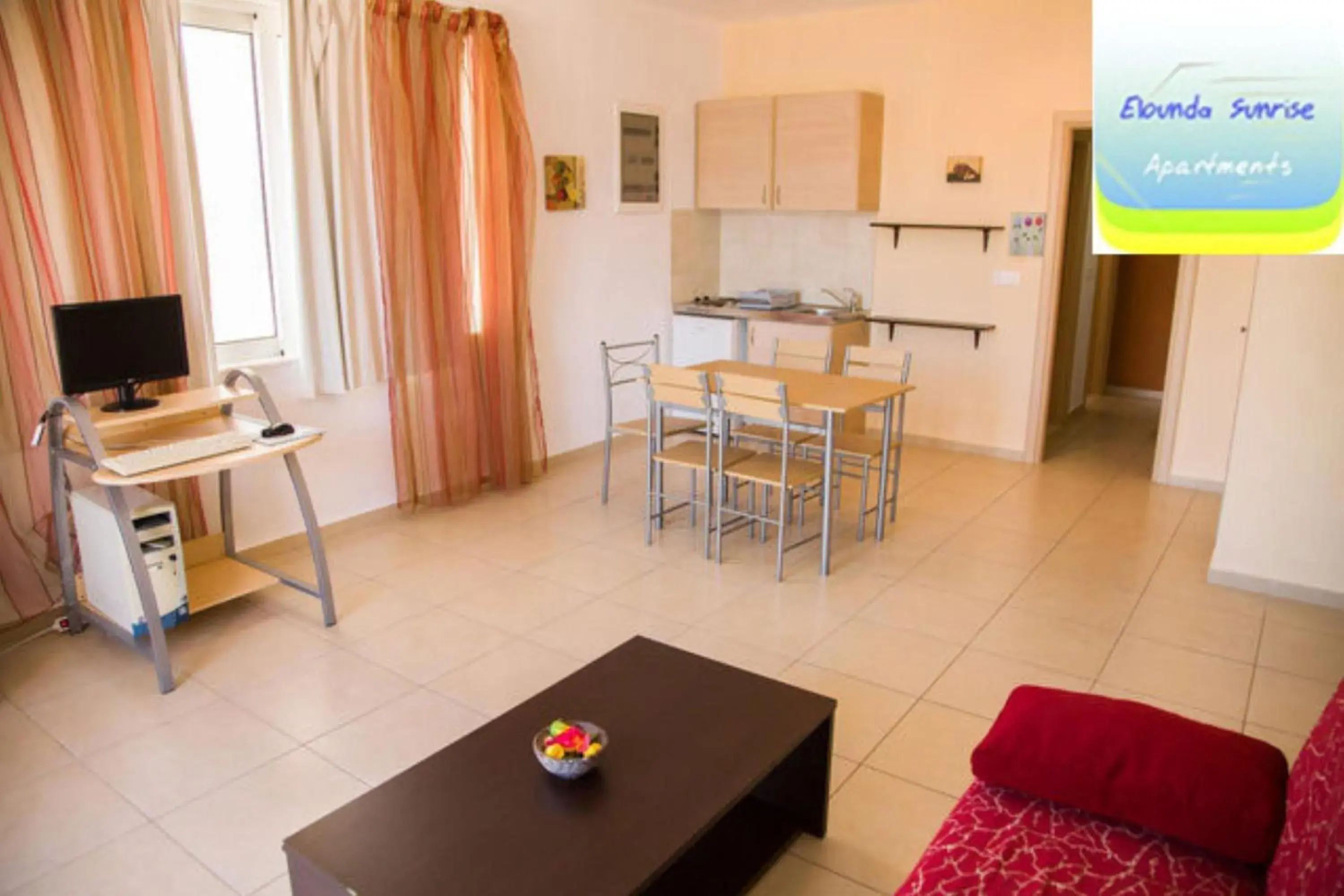 Living room, Dining Area in Elounda Sunrise Apartments