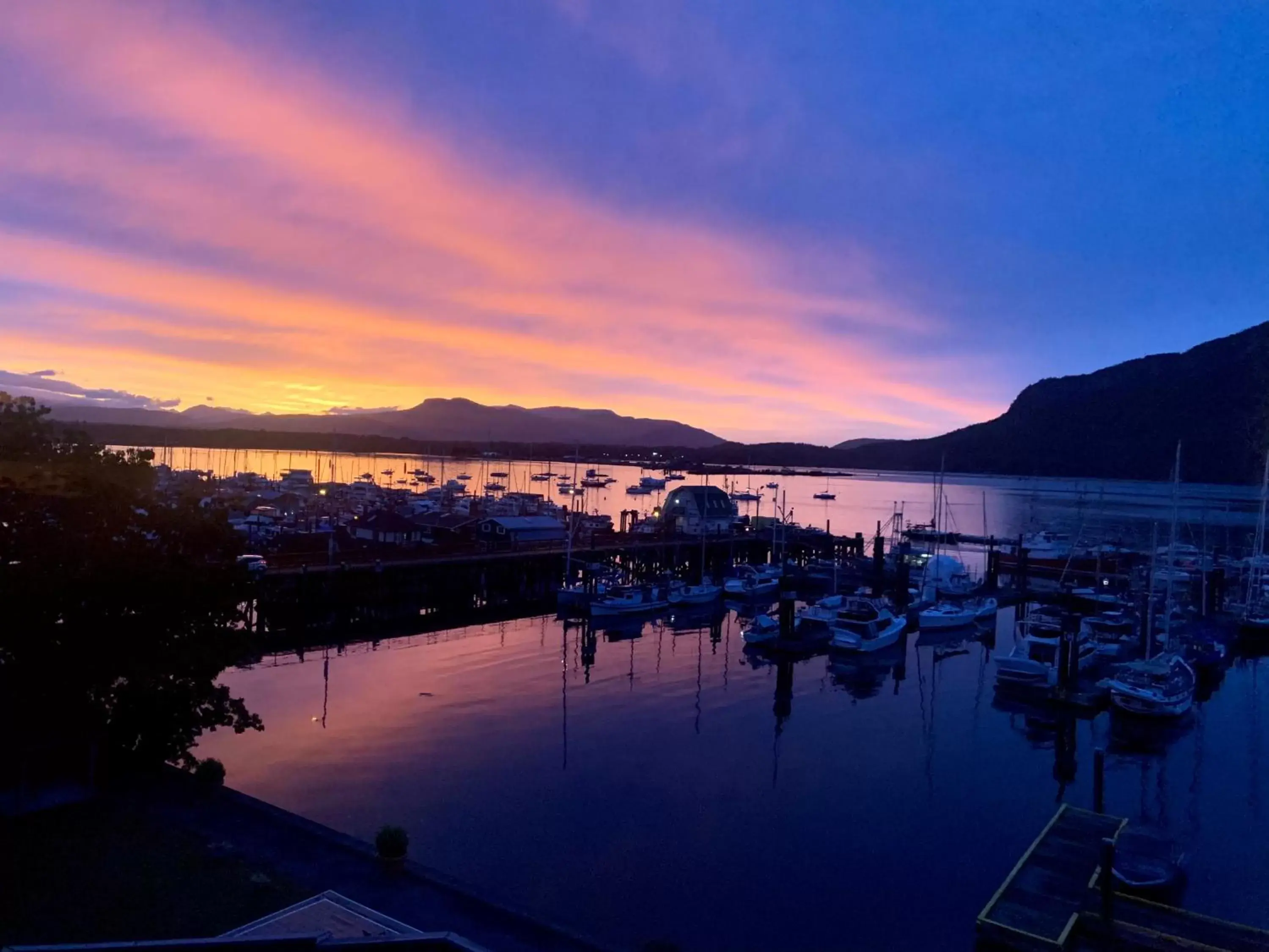 Mountain view in Oceanfront Suites at Cowichan Bay