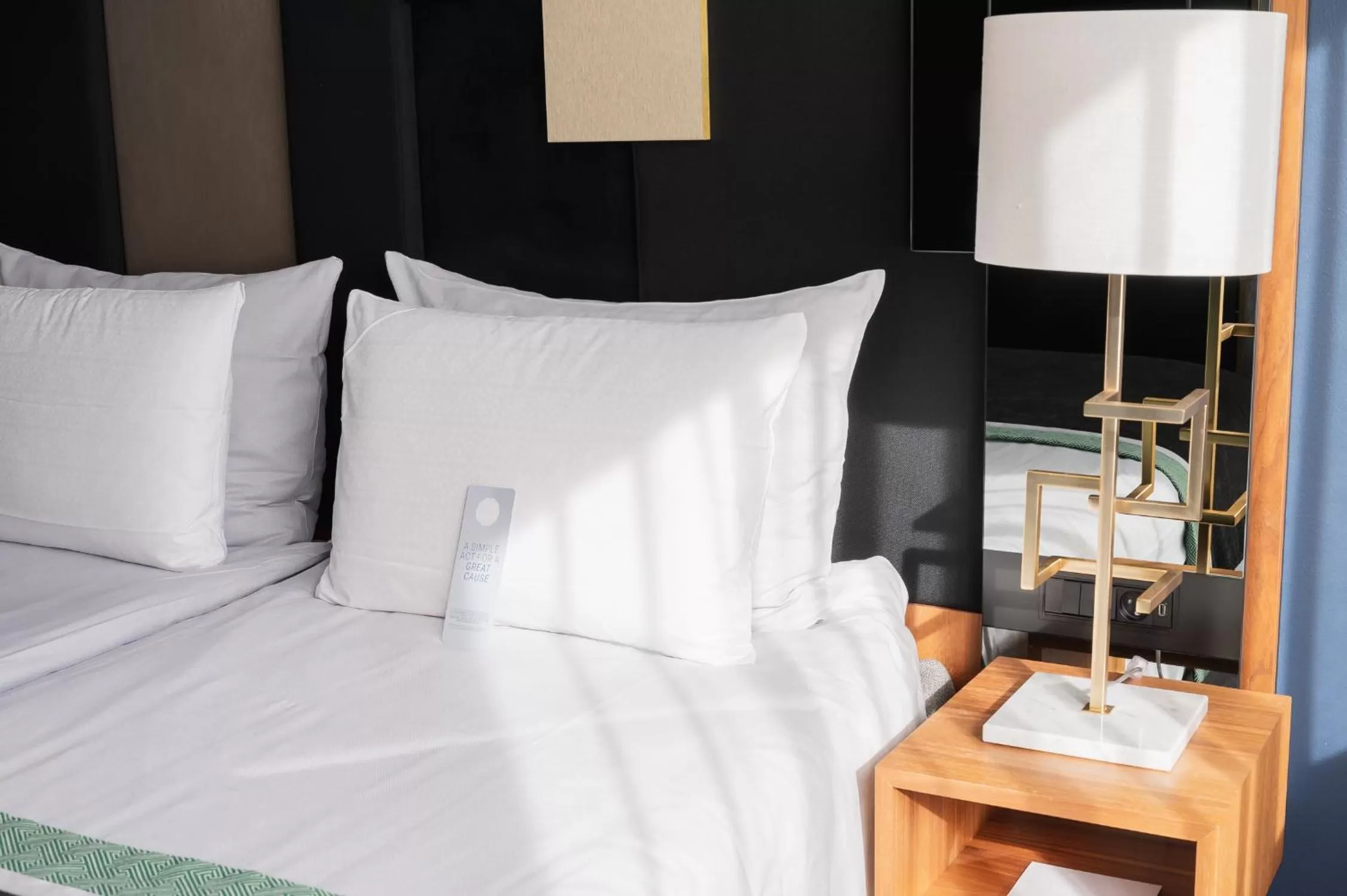 Bedroom, Bed in Hotel Skt Petri