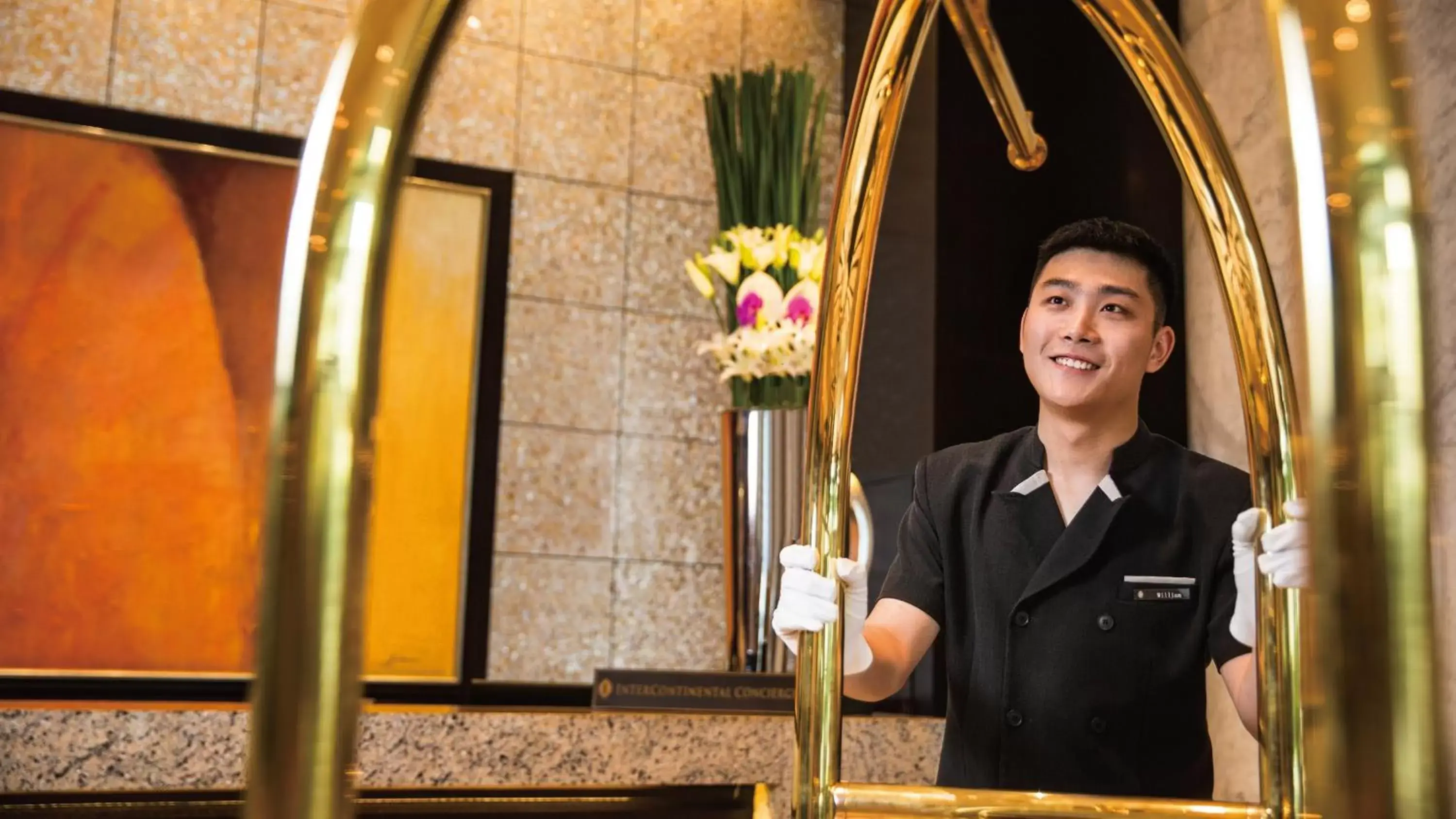 Lobby or reception in InterContinental Shanghai Pudong by IHG Lobby or reception in InterContinental Shanghai Pudong by IHG