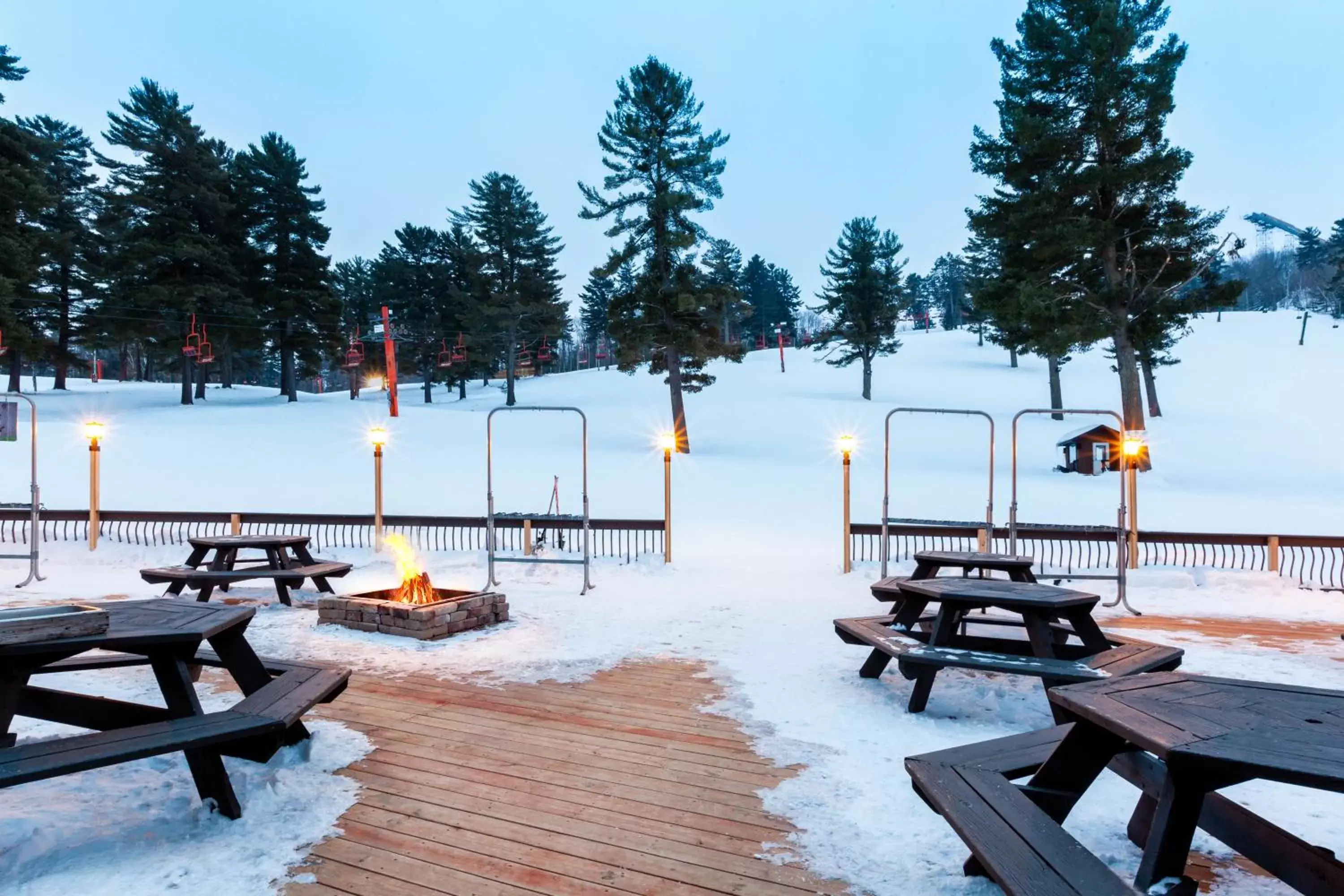Patio, Winter in Pine Mountain Resort