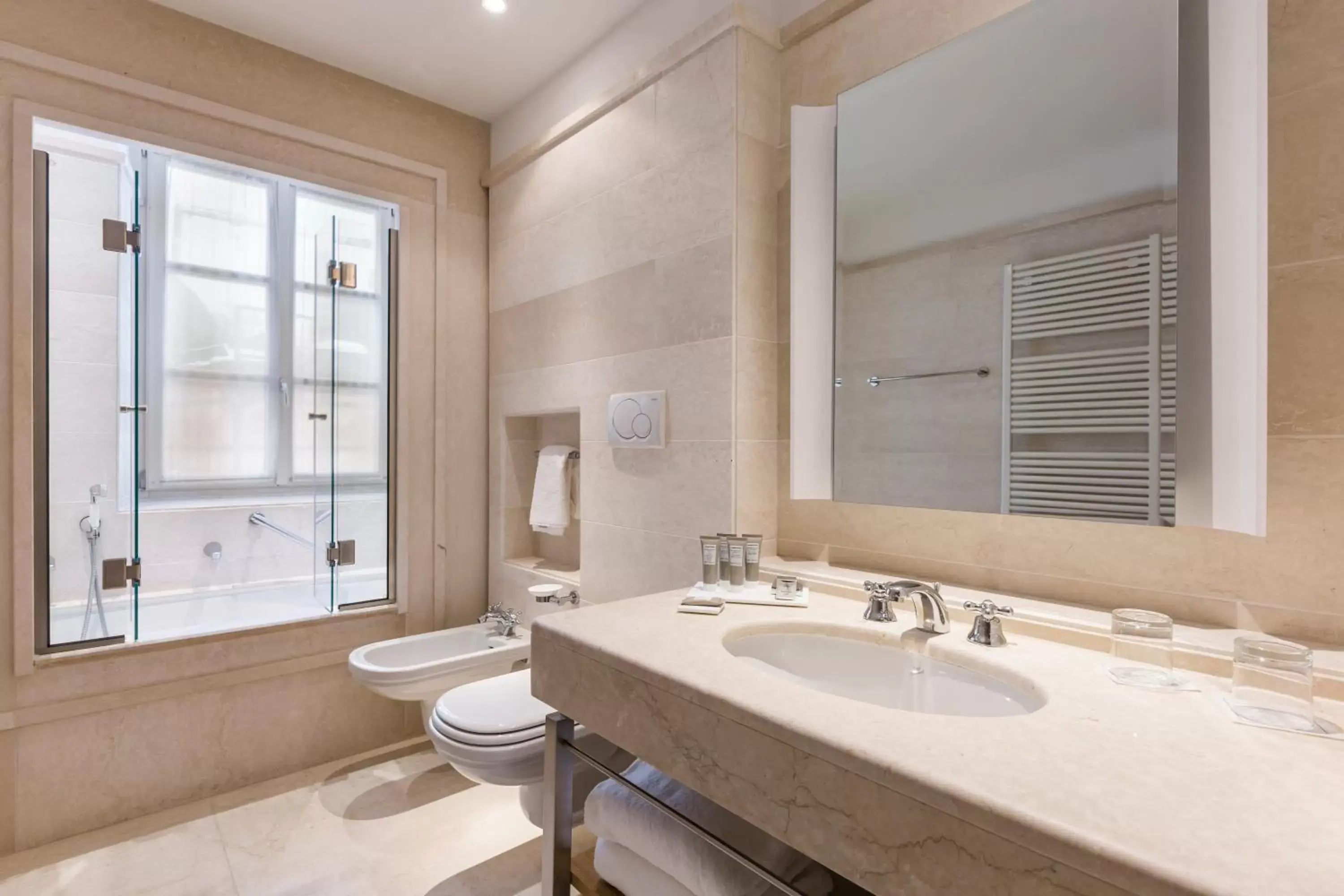 Bathroom in Grand Hotel Savoia Cortina d'Ampezzo, A Radisson Collection Hotel