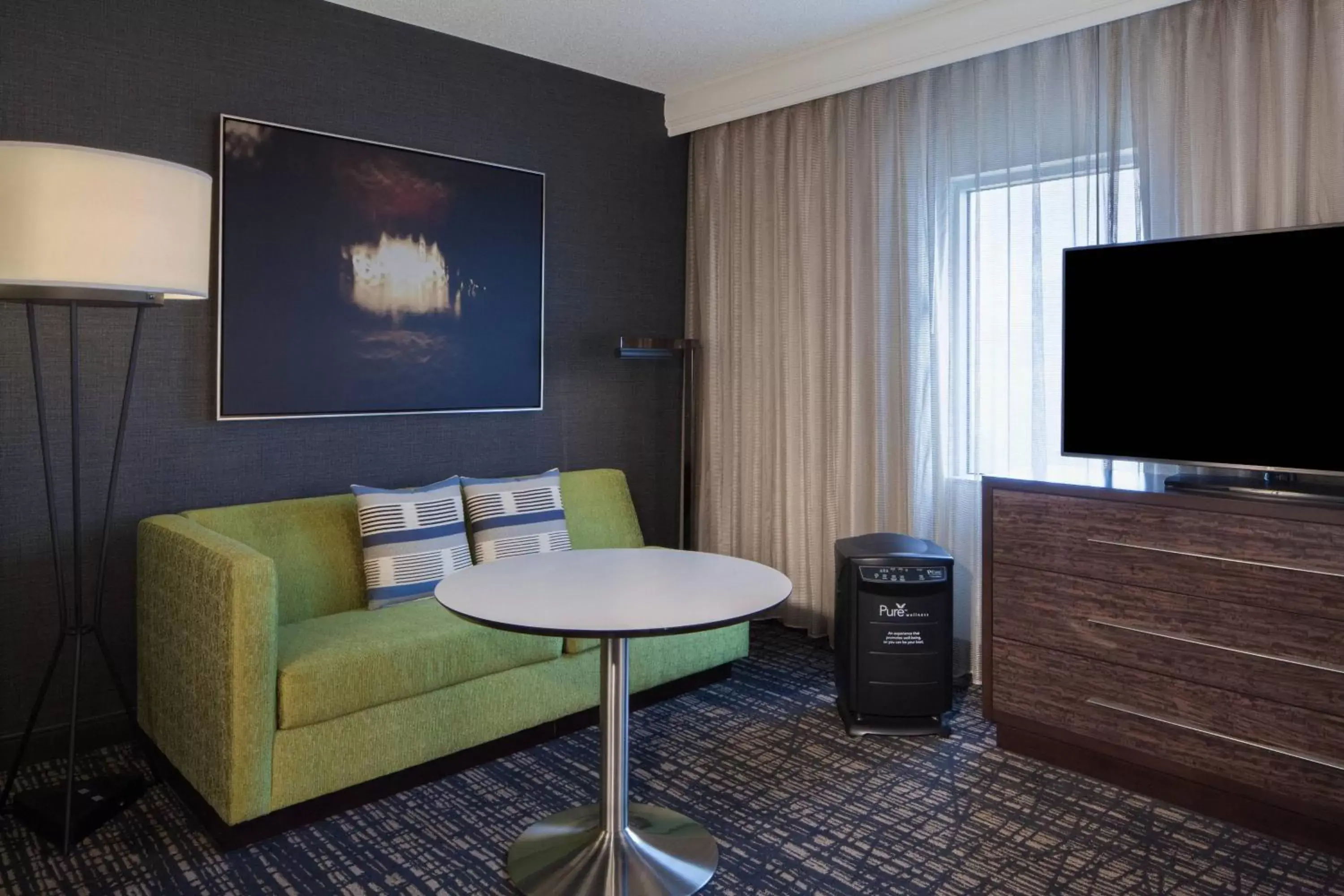 Living room, TV/Entertainment Center in Dallas Marriott Suites Medical/Market Center