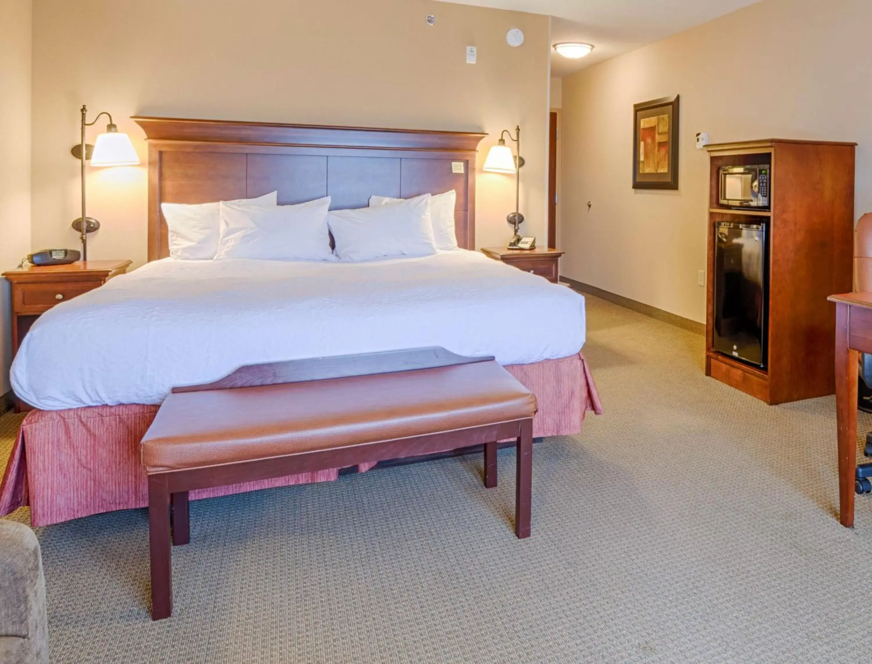 Bed in Hampton Inn & Suites Pinedale