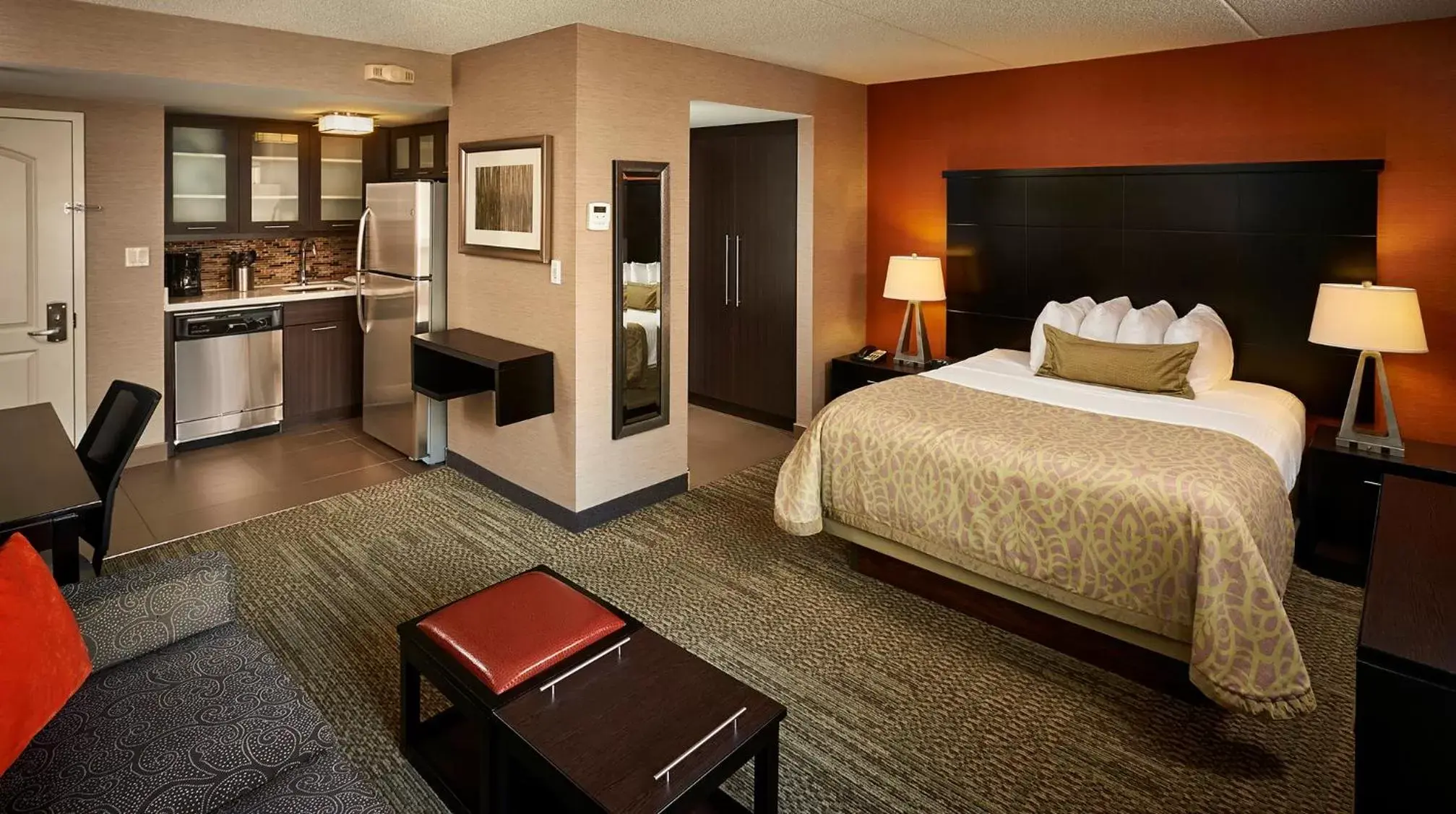 Bedroom, Room Photo in Staybridge Suites Hamilton - Downtown, an IHG Hotel