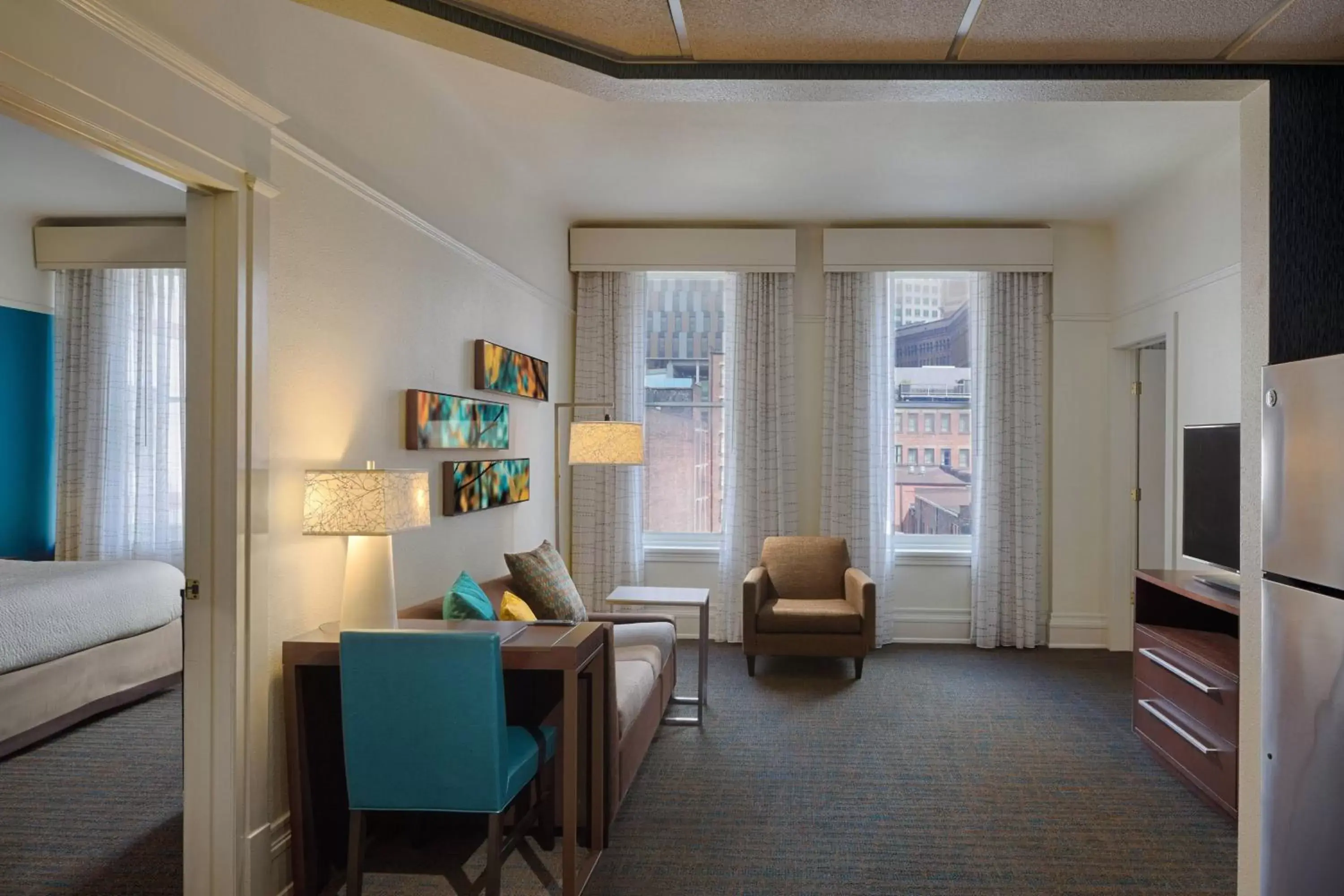 Living room, Seating Area in Residence Inn by Marriott Cleveland Downtown