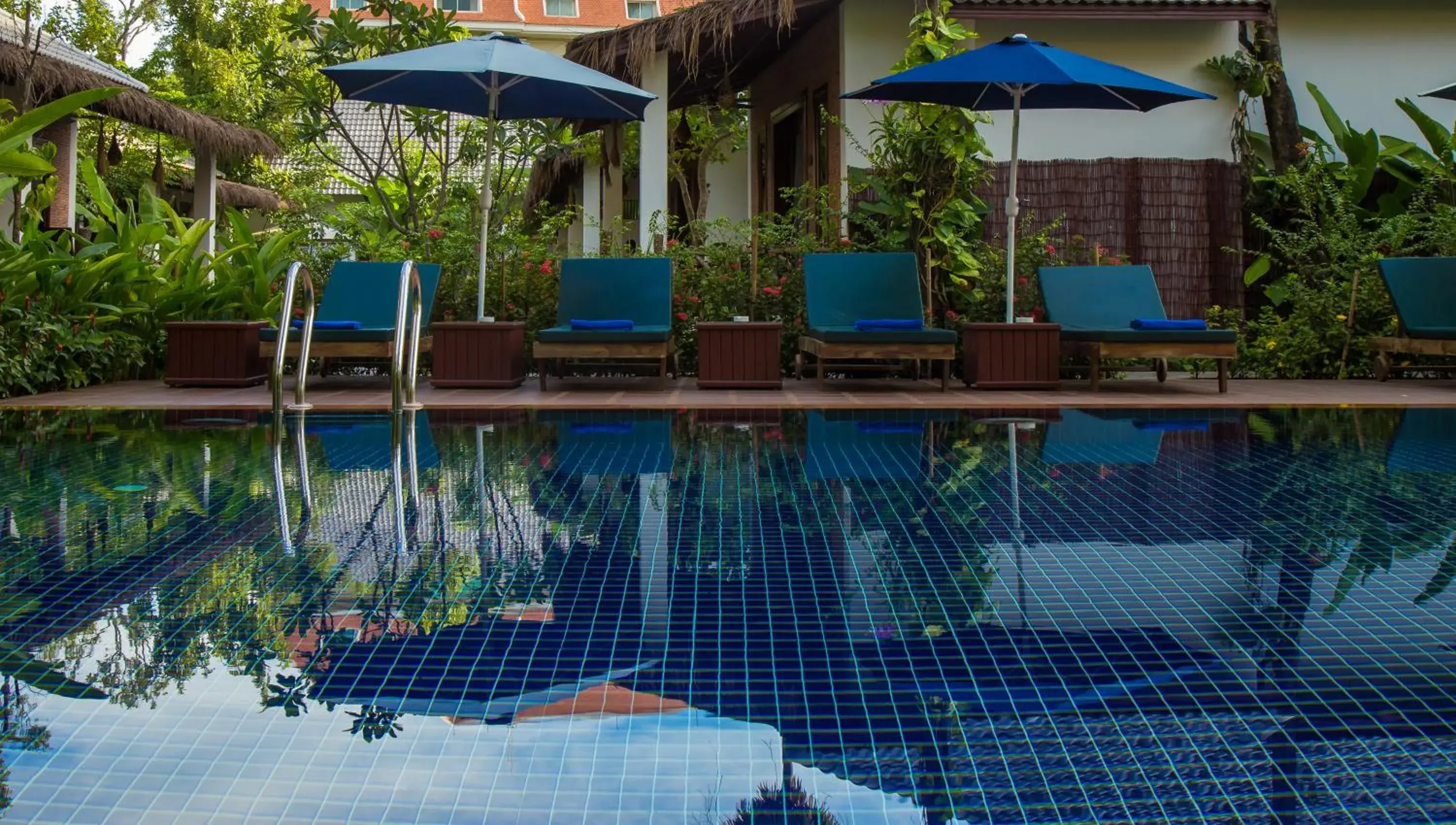 Patio, Swimming Pool in La Rivière d' Angkor Resort