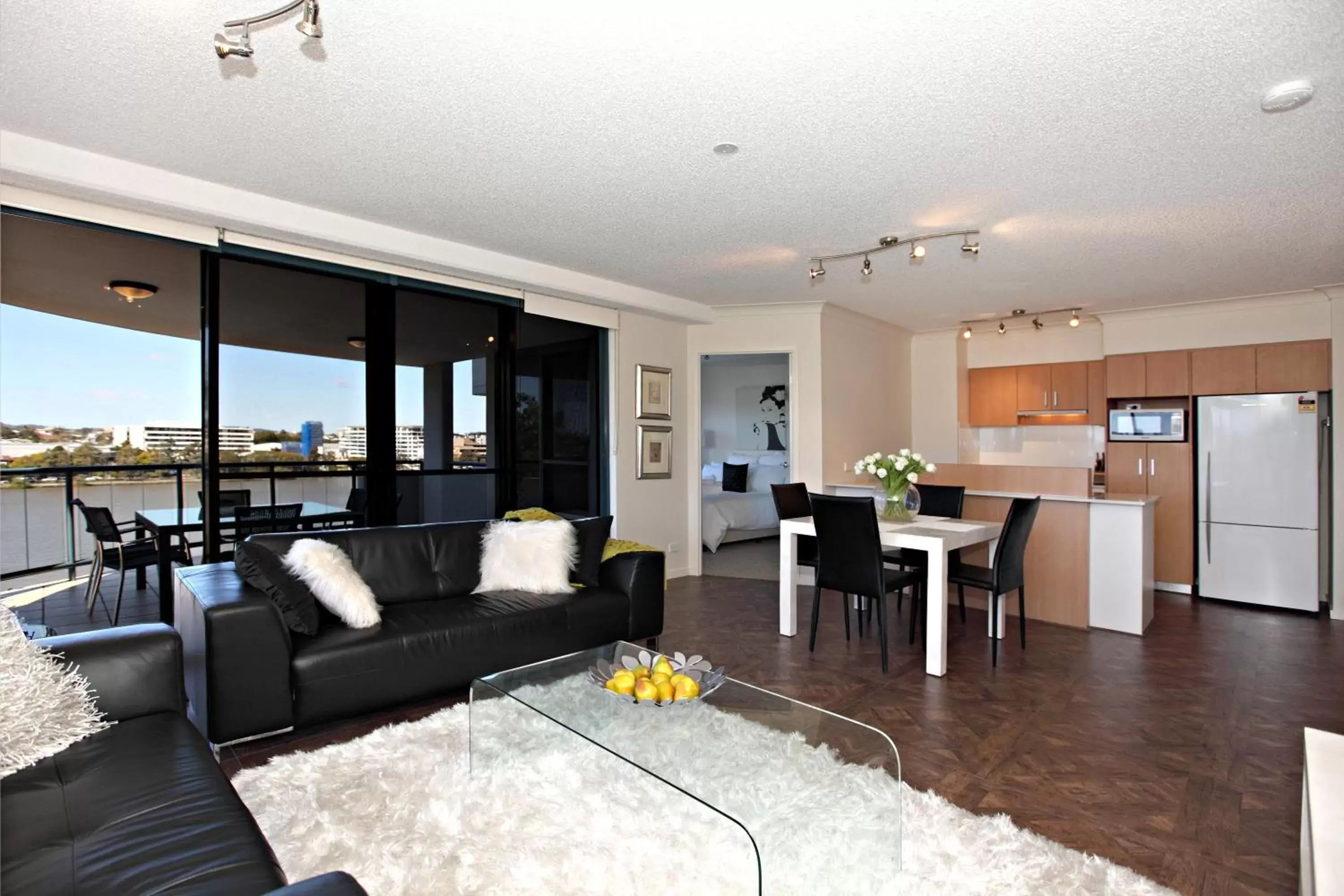 Living room in Inn on the Park Apartments