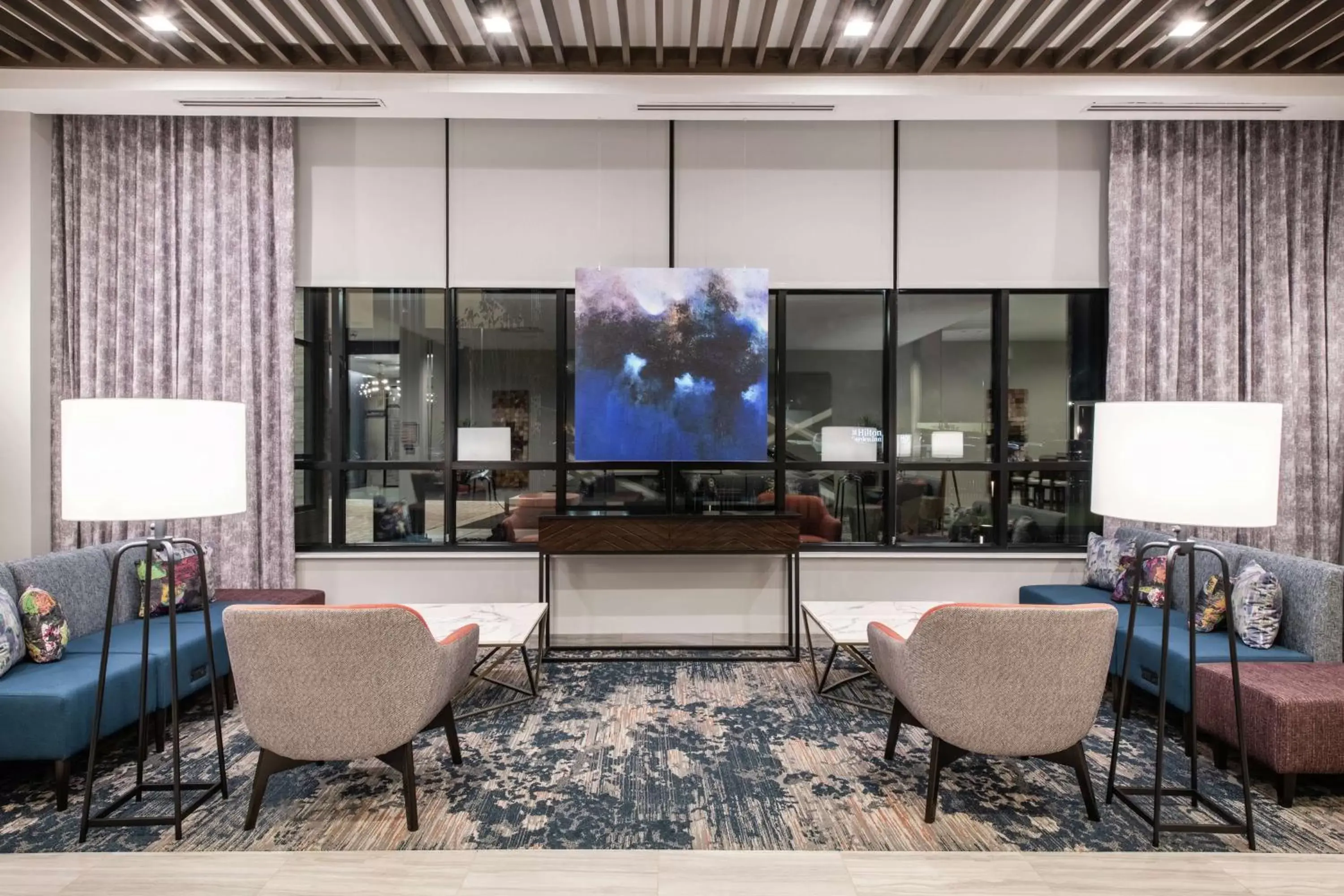 Lobby or reception, TV/Entertainment Center in Hilton Garden Inn Pittsburgh Area Beaver Valley, Pa