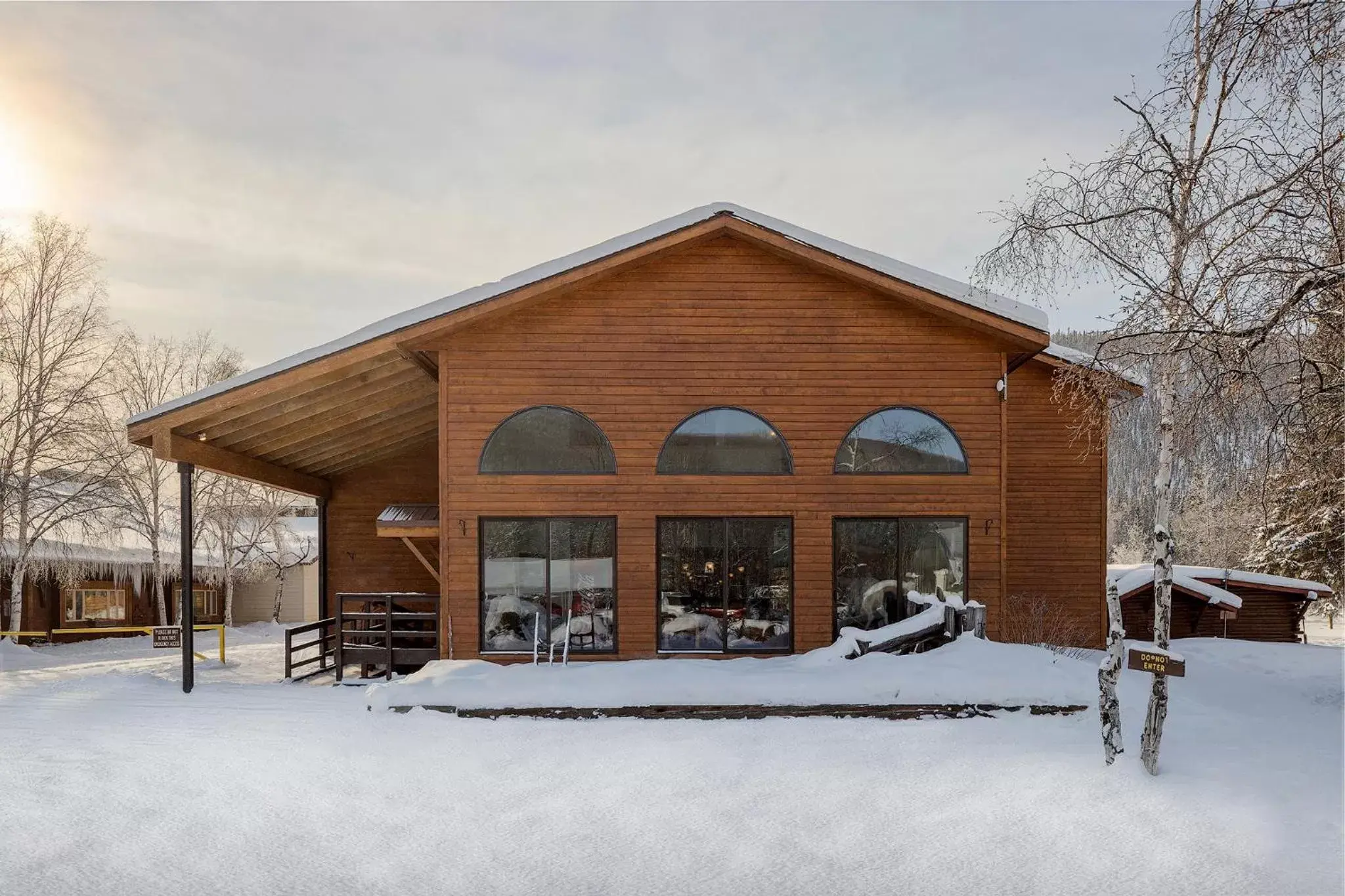 Property building, Winter in Chena Hot Springs Resort