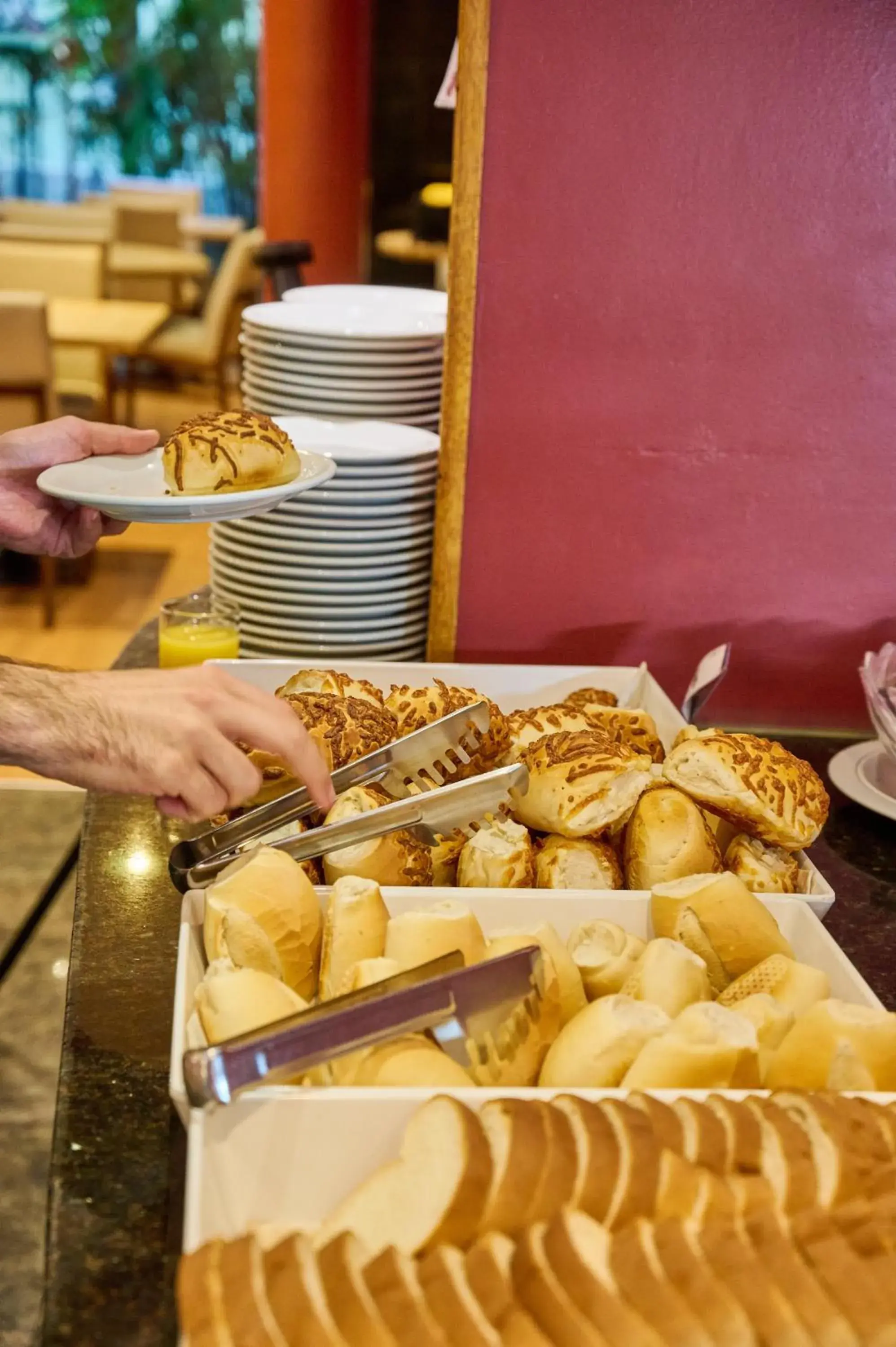 Breakfast in South American Copacabana Hotel