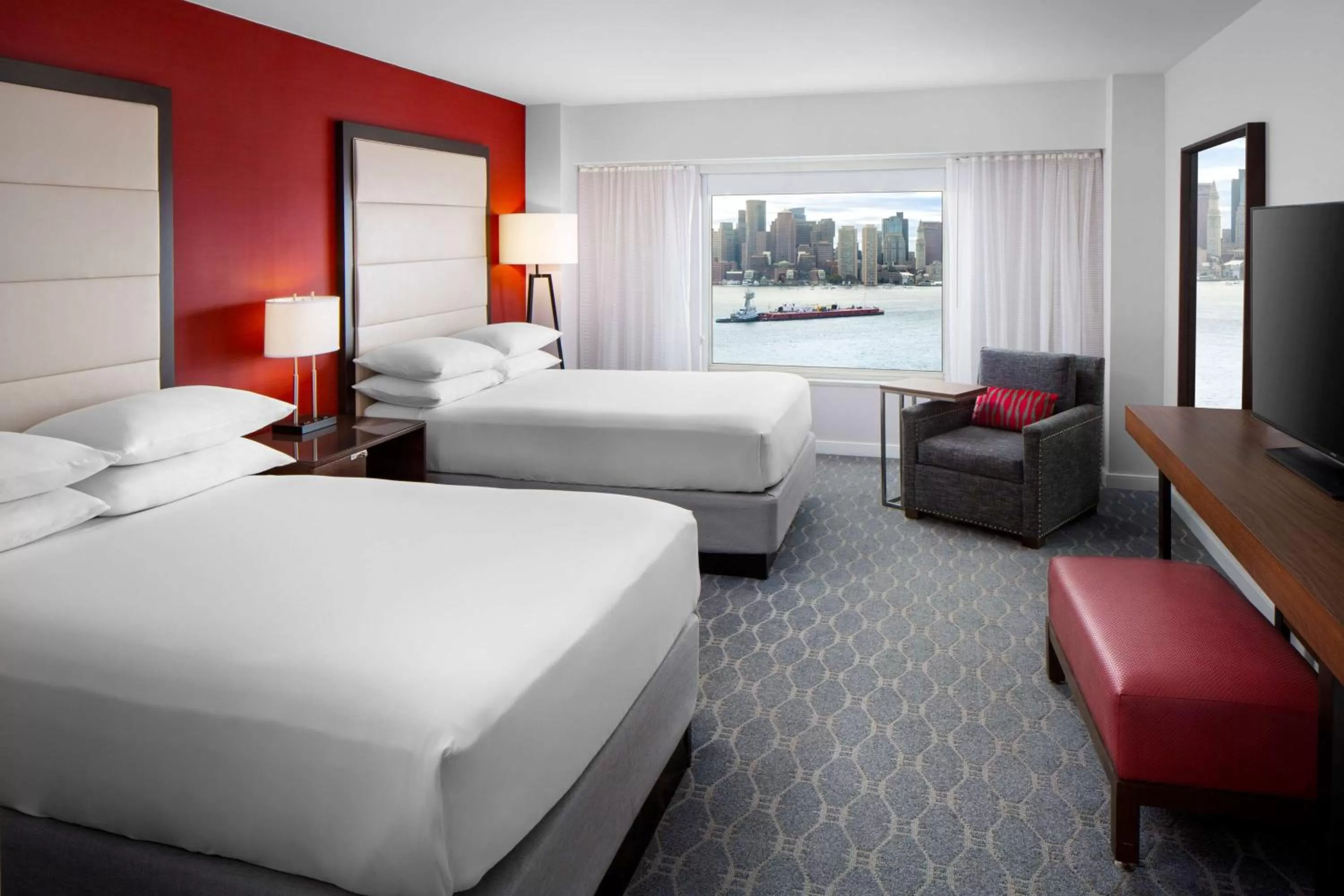 Photo of the whole room, Bed in Hyatt Regency Boston Harbor