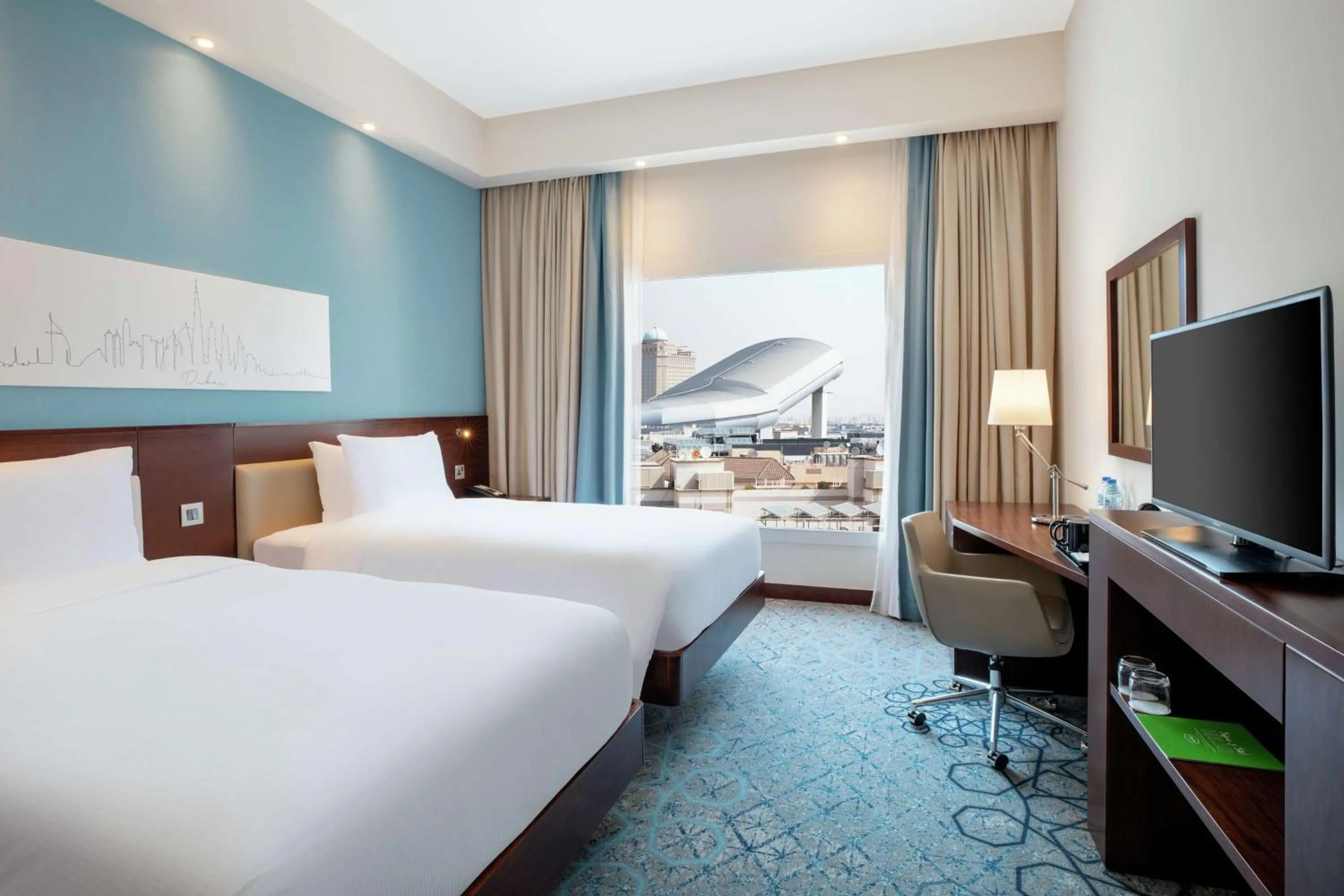 Bedroom, Bed in Hampton By Hilton Dubai Al Barsha