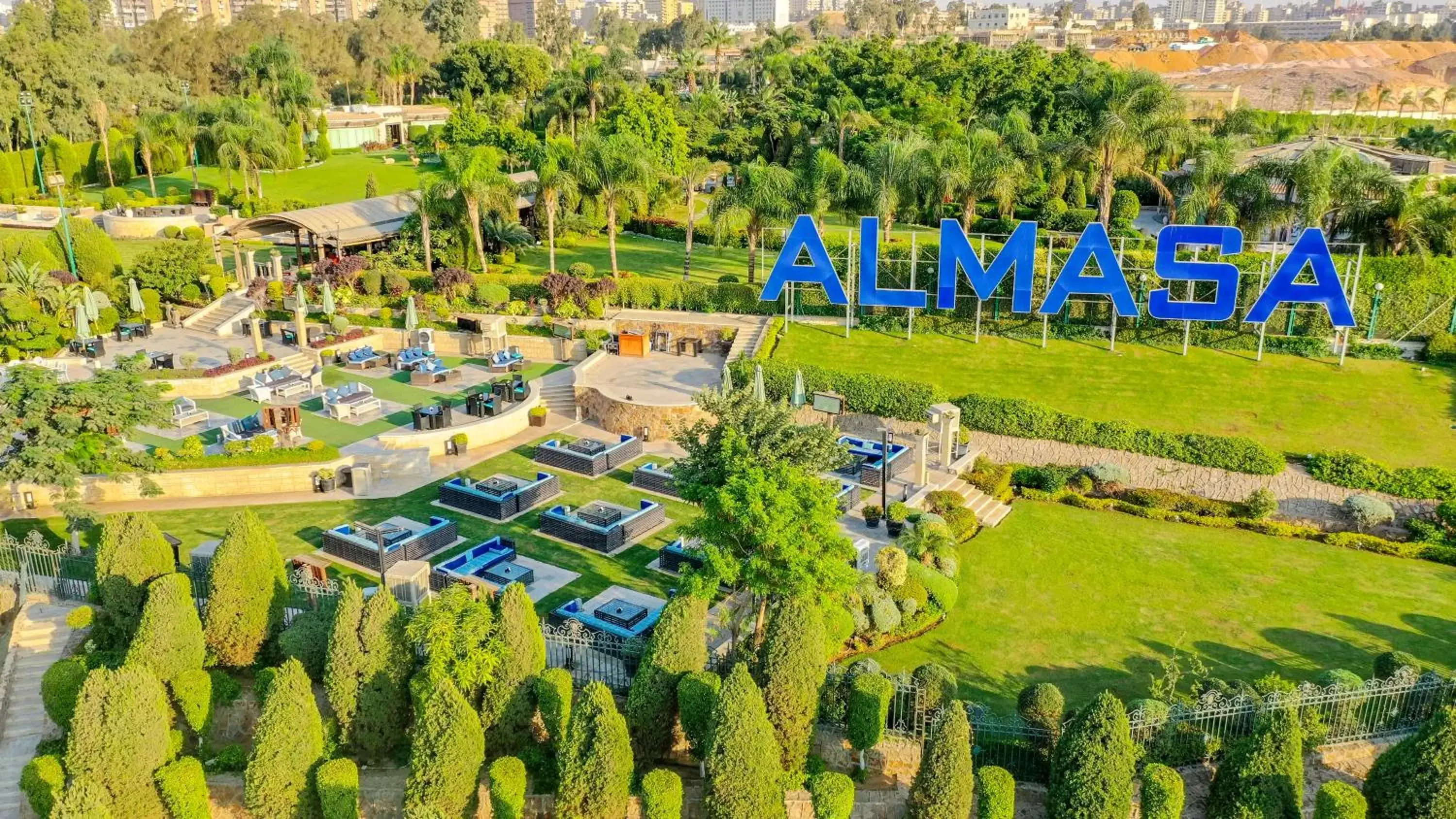 Restaurant/places to eat, Bird's-eye View in Al Masa Hotel