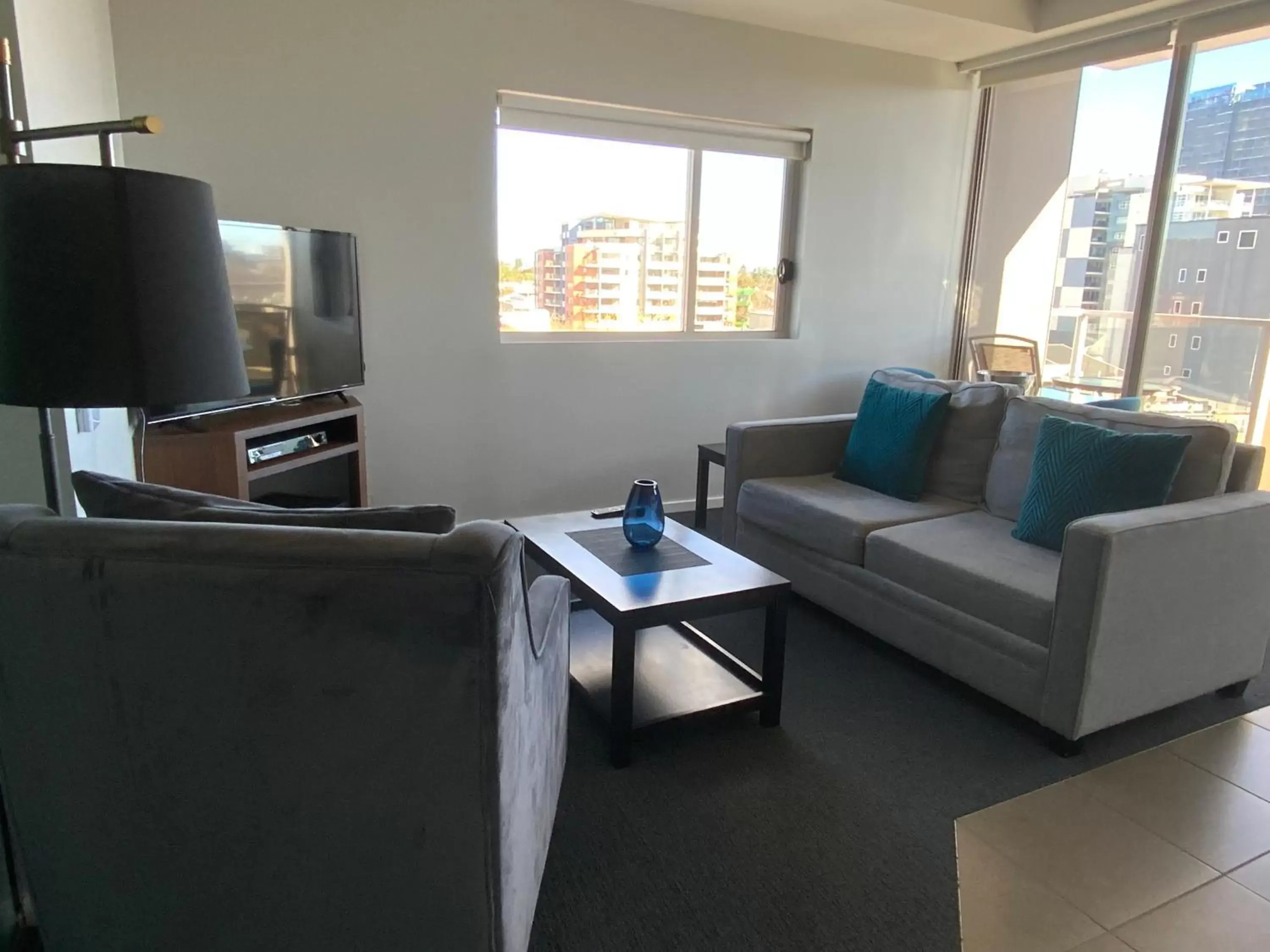 TV and multimedia, Seating Area in Honeysuckle Executive Apartments