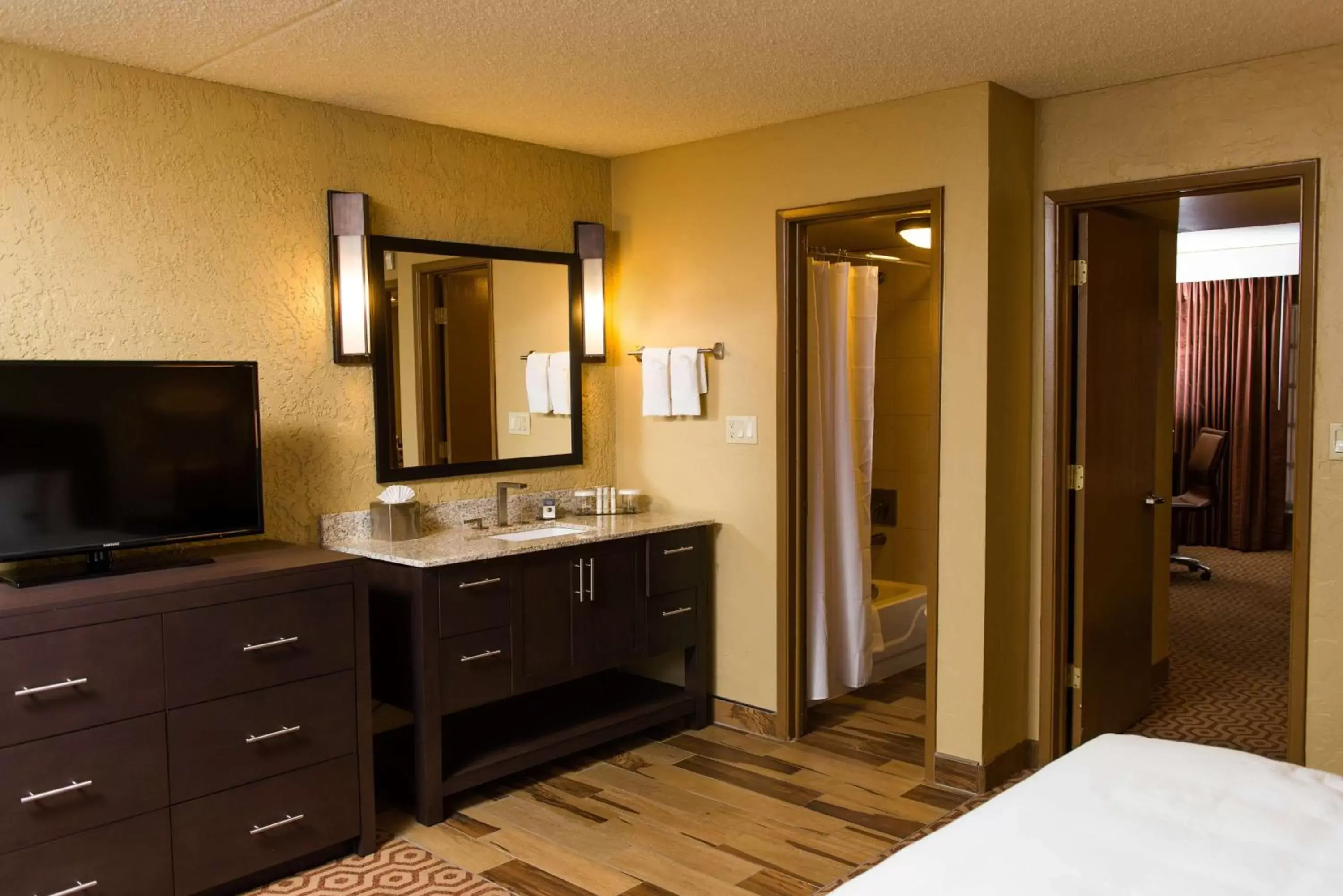 Bathroom, TV/Entertainment Center in DoubleTree Suites by Hilton Tucson-Williams Center