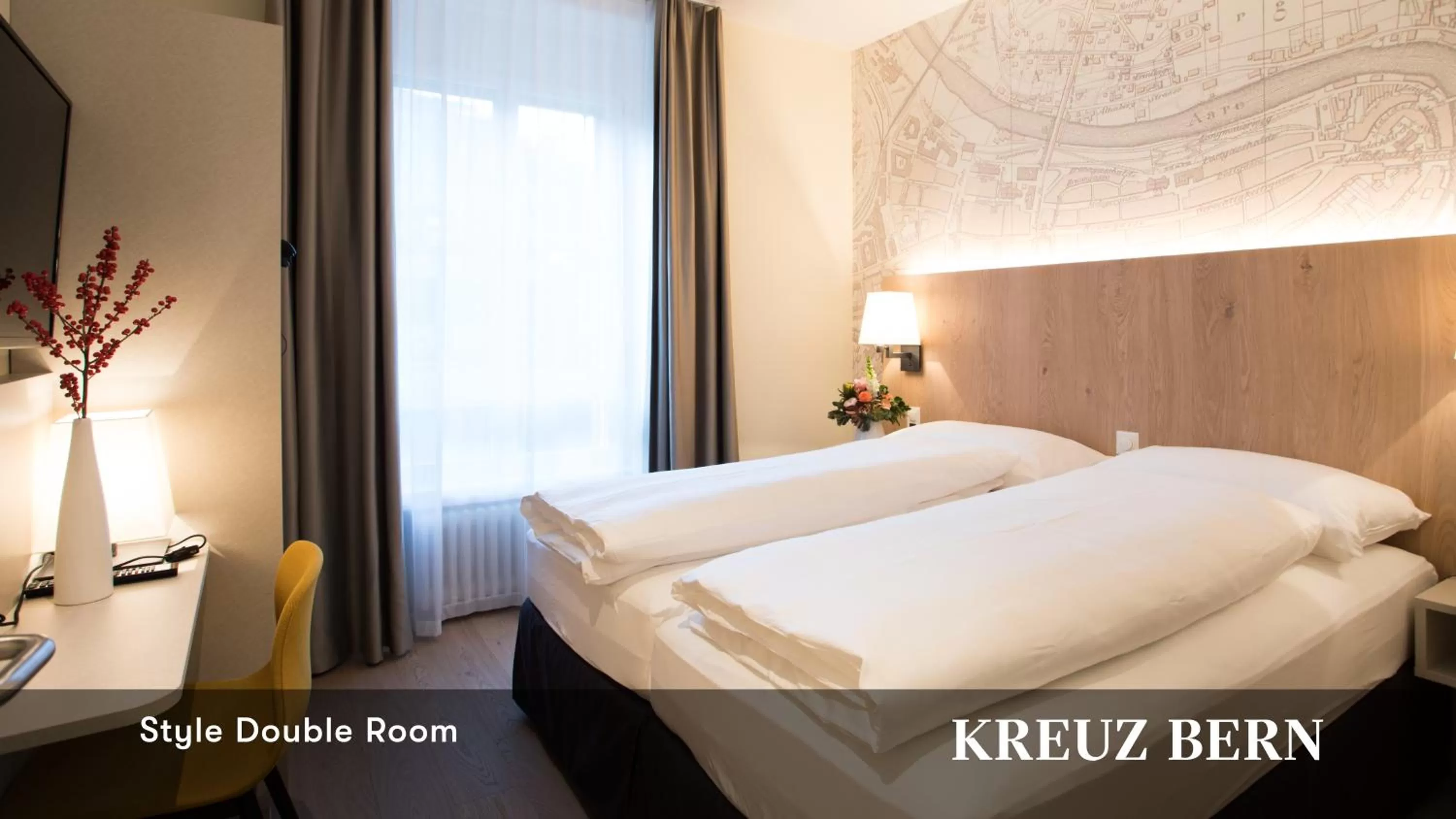 Photo of the whole room, Bed in Kreuz Bern Modern City Hotel
