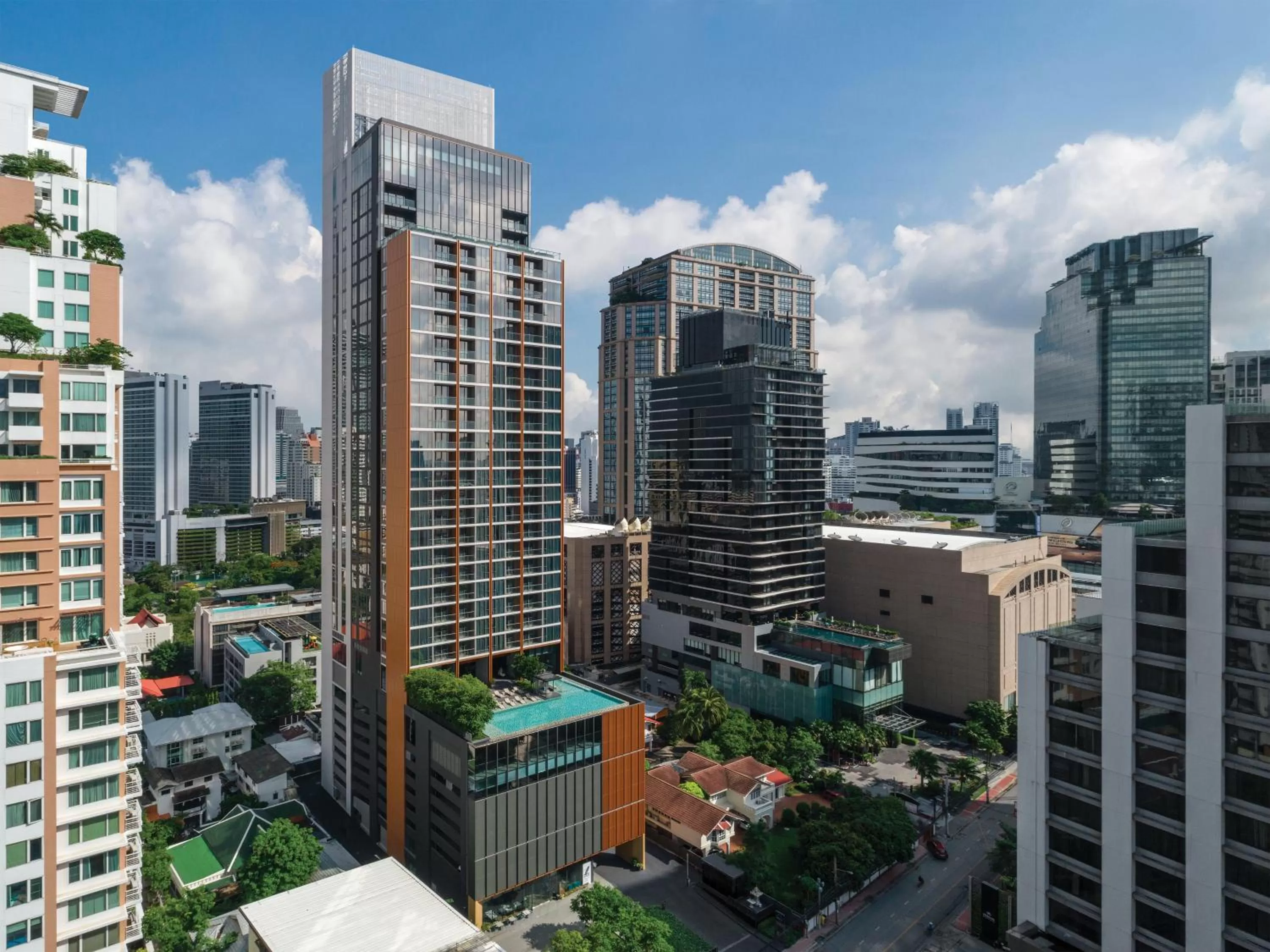 Bird's eye view in Oakwood Suites Bangkok