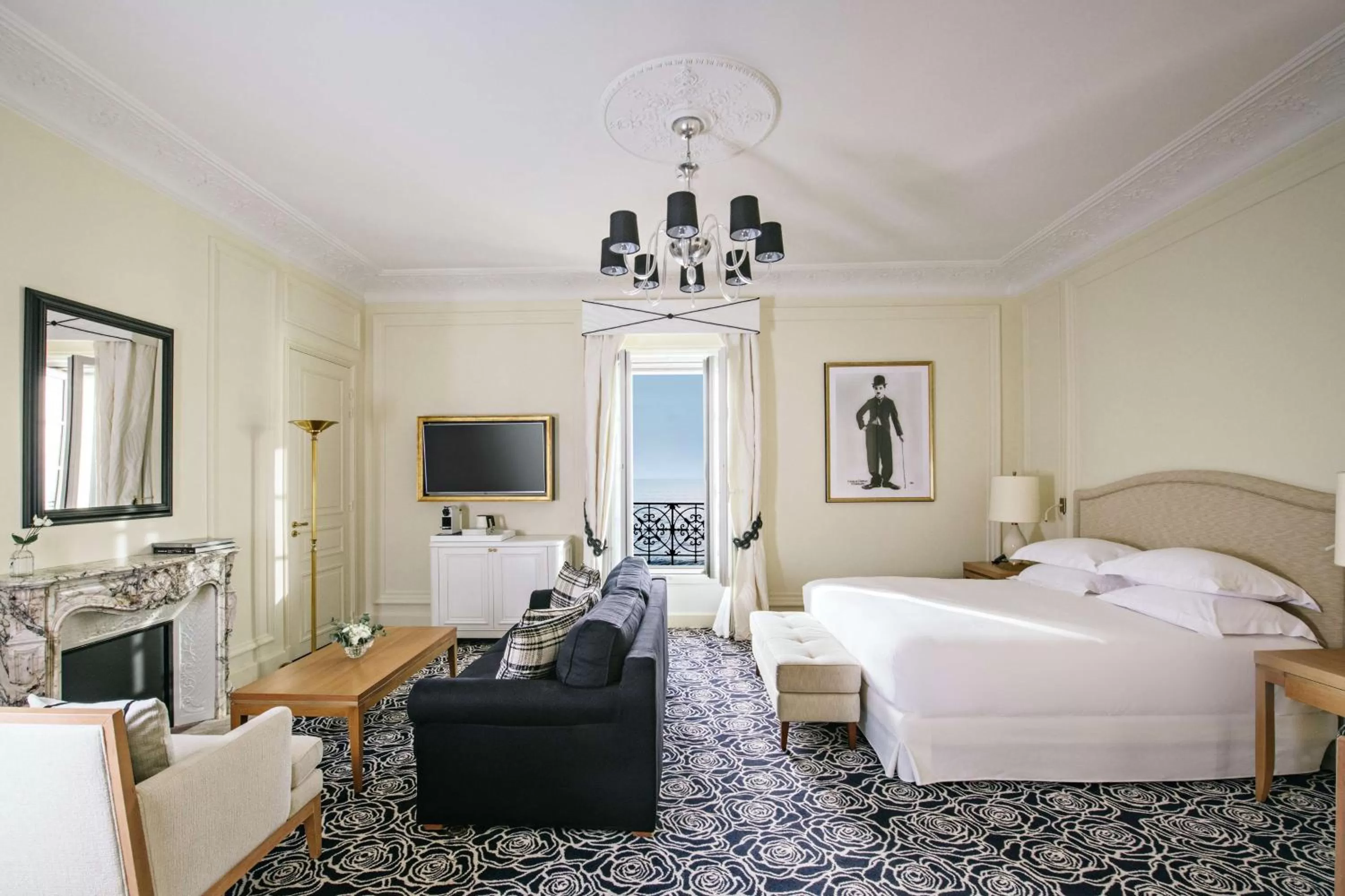 Photo of the whole room, Bed in Hôtel du Palais Biarritz, in The Unbound Collection by Hyatt